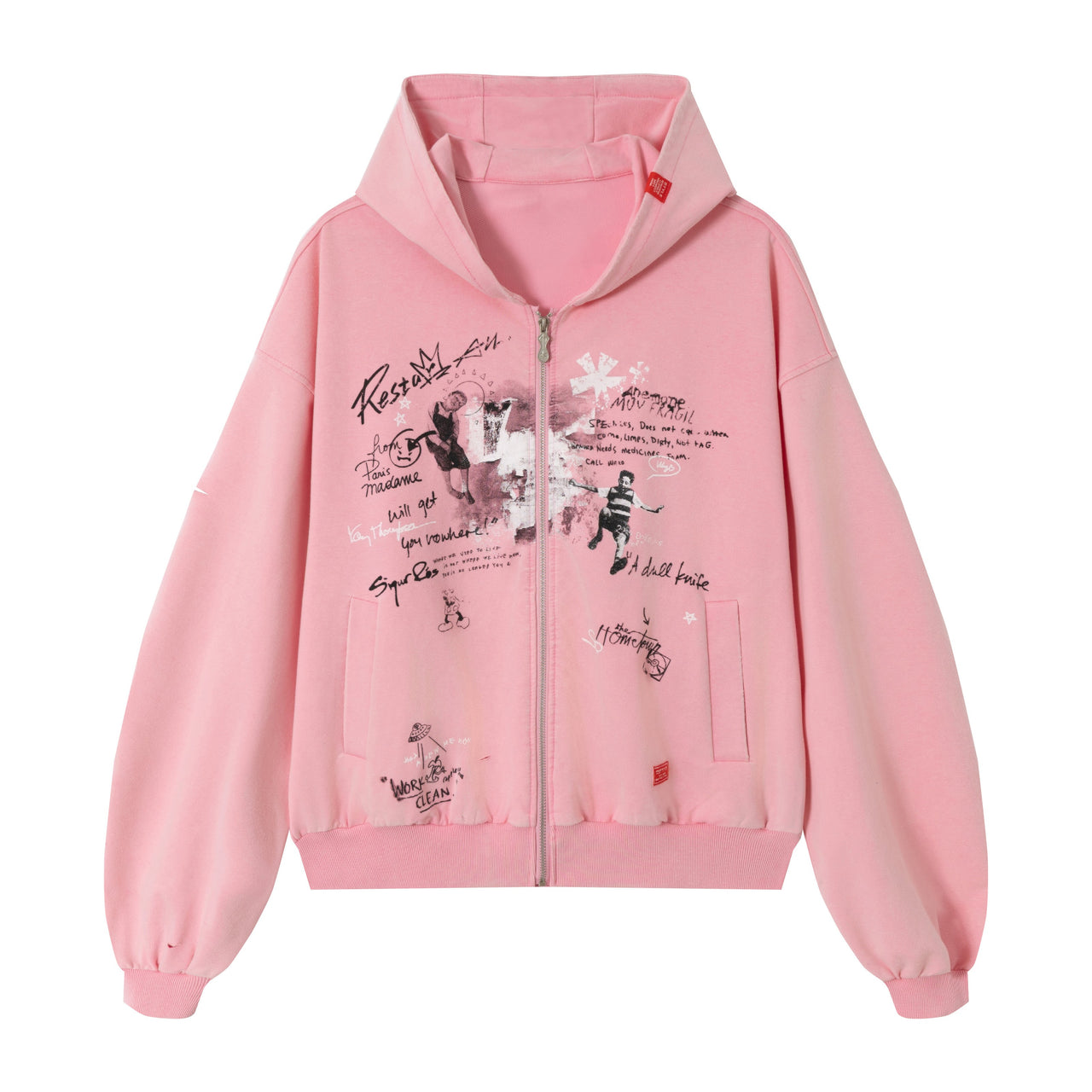 Omirad Gradient Graphic Zip Hoodie