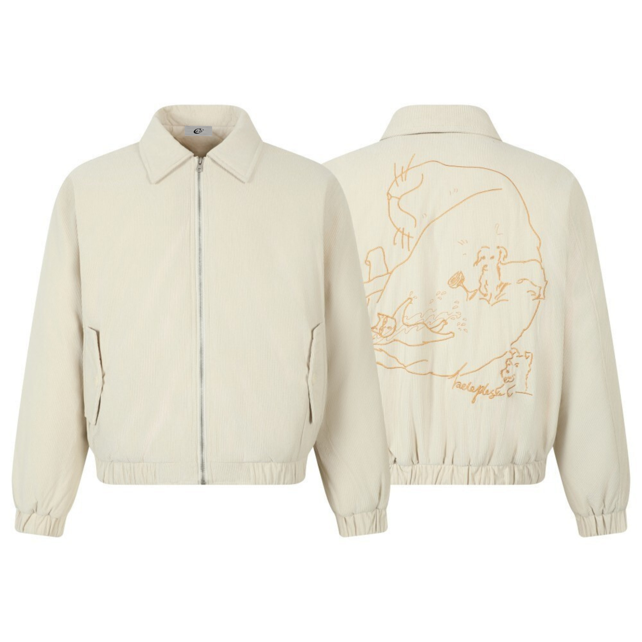 Omirad Embroidered Back Corduroy Jacket