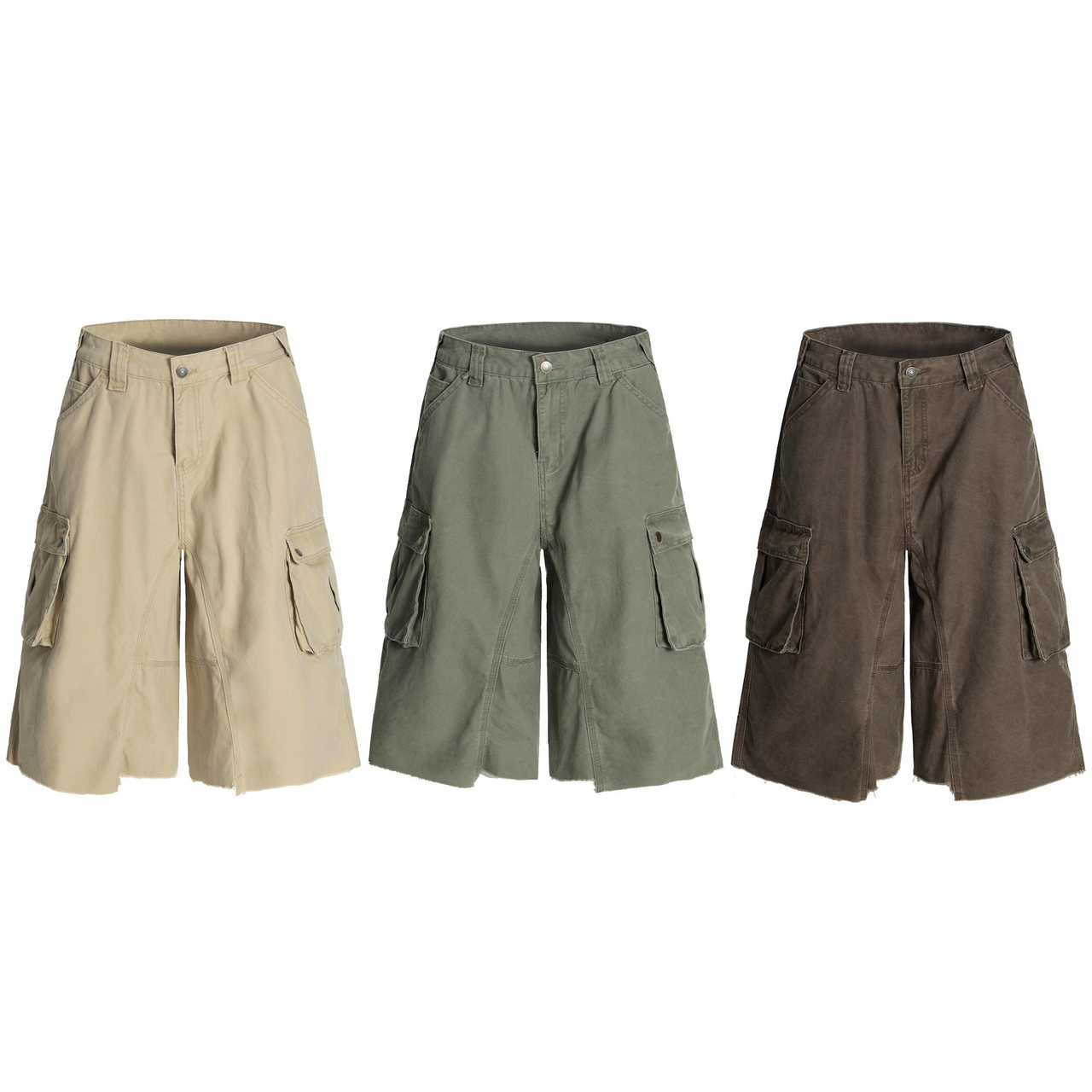 Omirad Wide-Leg Cargo Shorts