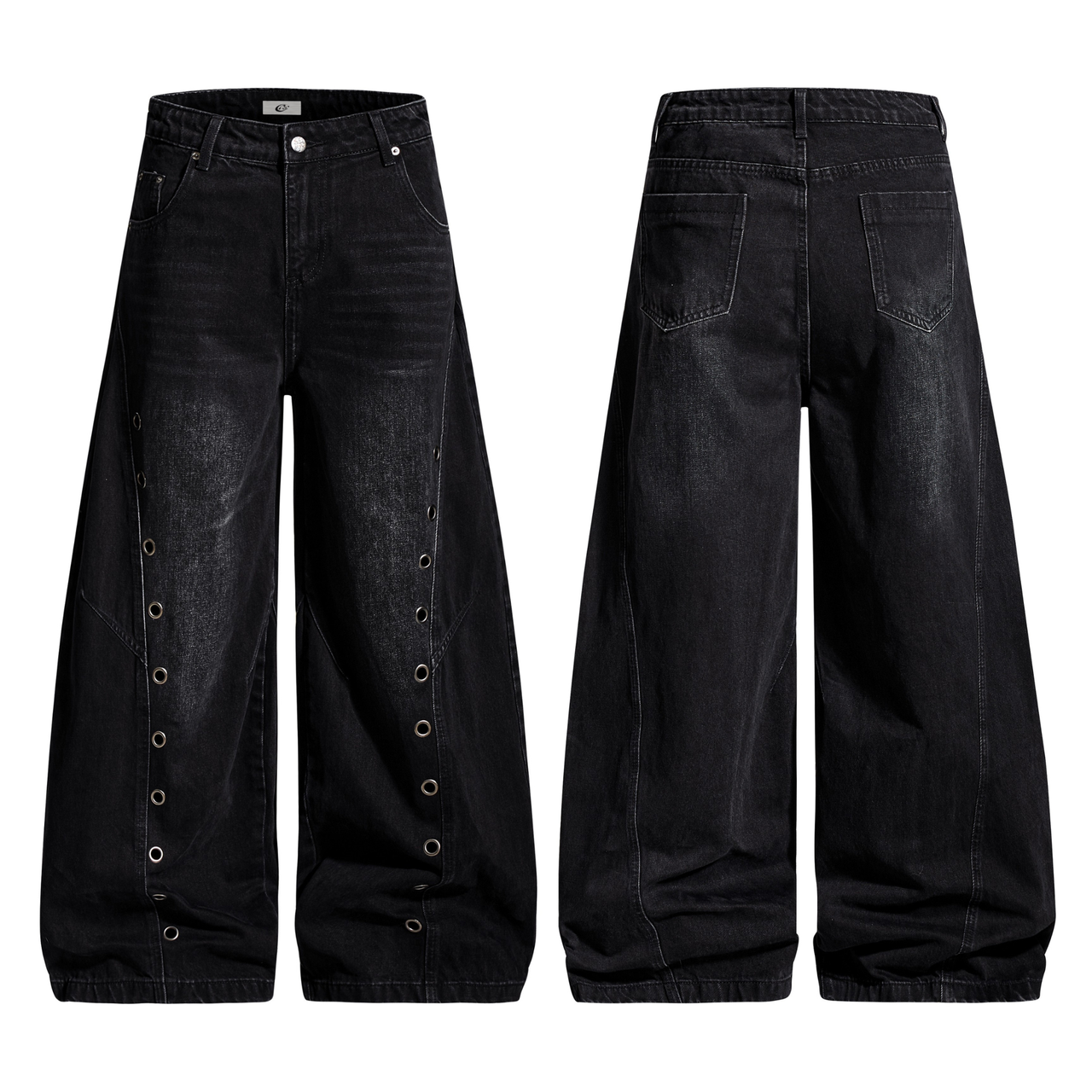 Omirad Eyelet Barrel Denim Pants