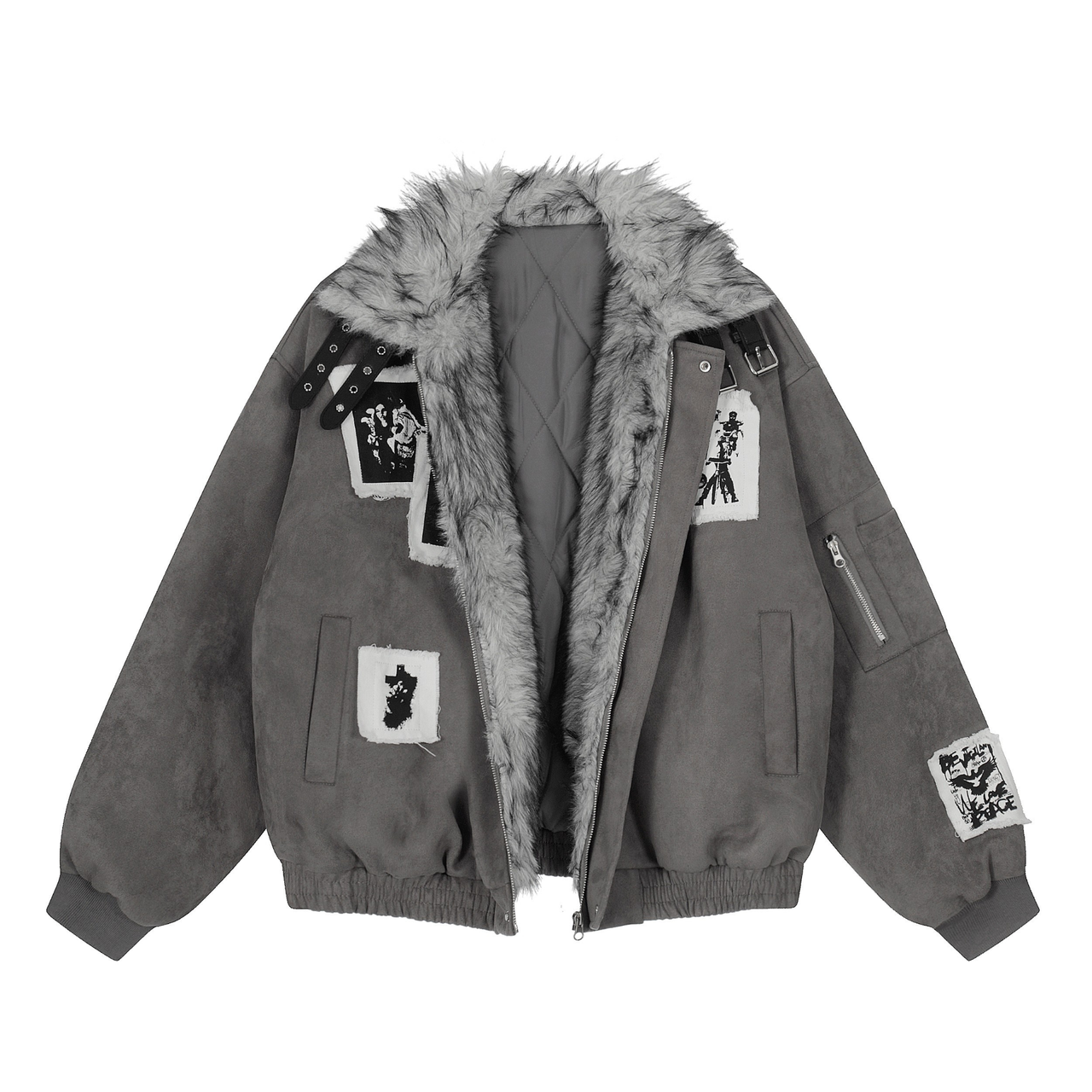 Omirad Patchwork Fur-Lined Jacket