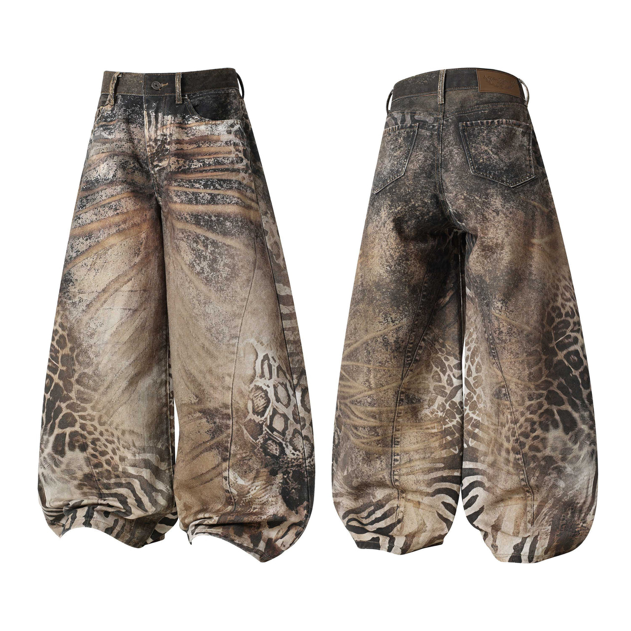 Omirad “Savage Pattern Balloon Jeans”