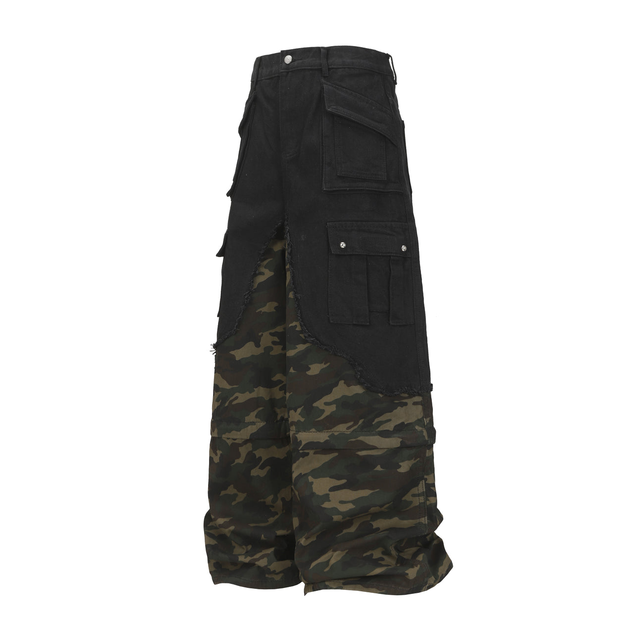 American High Street Layered Look Detachable Jeans