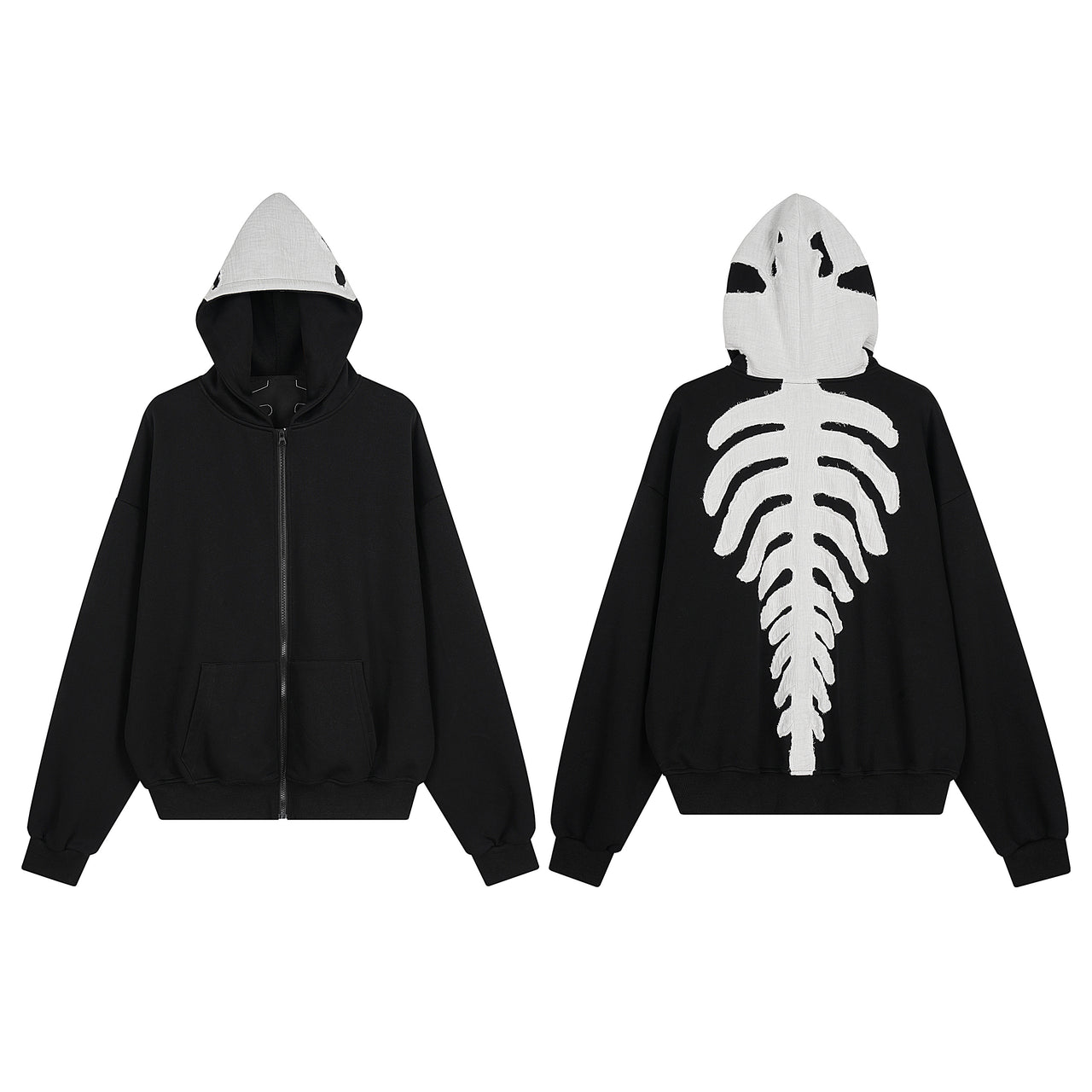 Omirad Skeleton Zip-Up Hoodie