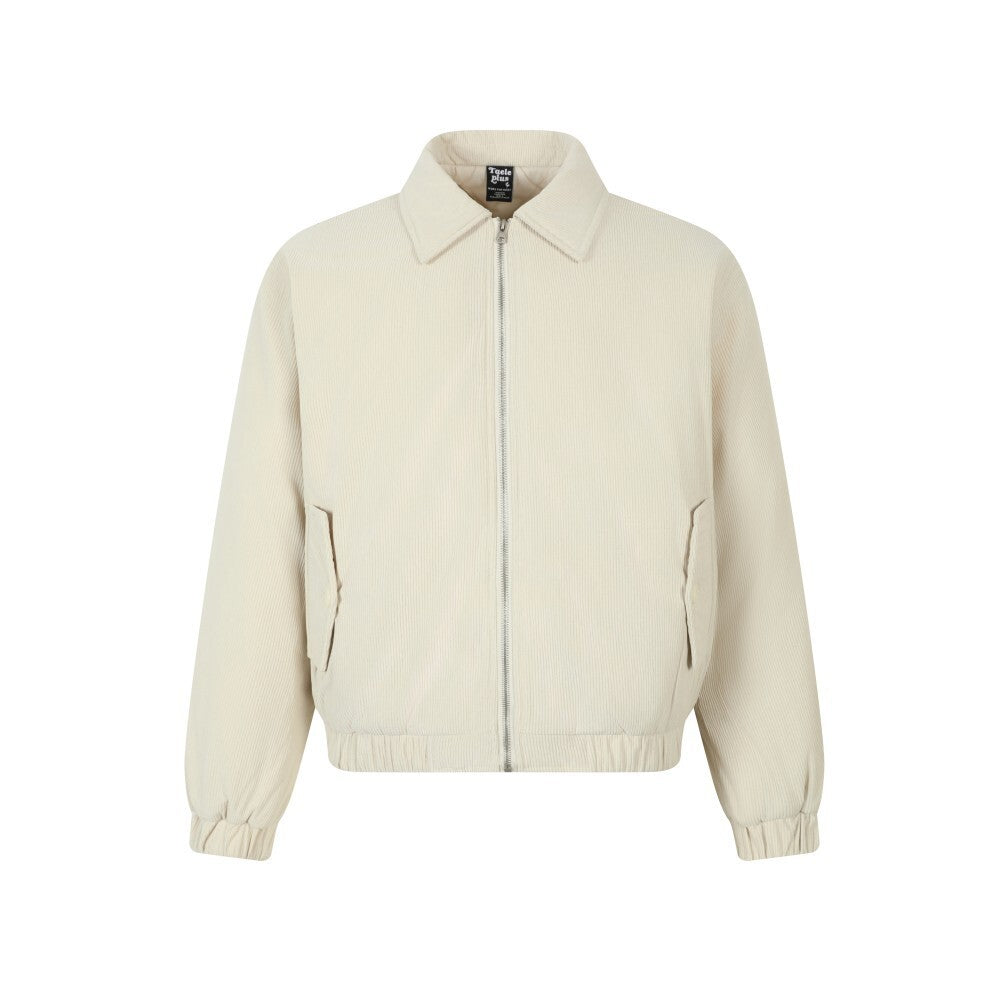 Vintage American Line-Art Embroidered Corduroy Padded Jacket