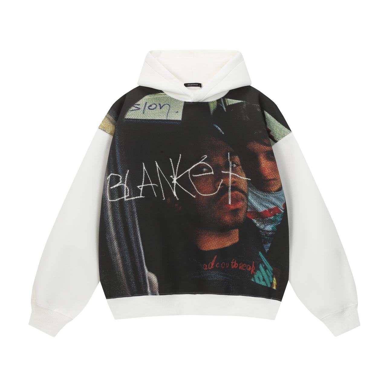 American High Street Portrait Print Hoodie