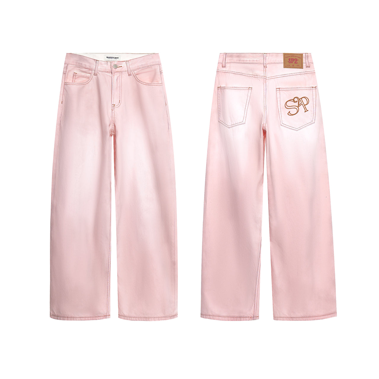 American Streetwear Embroidered Denim Jeans