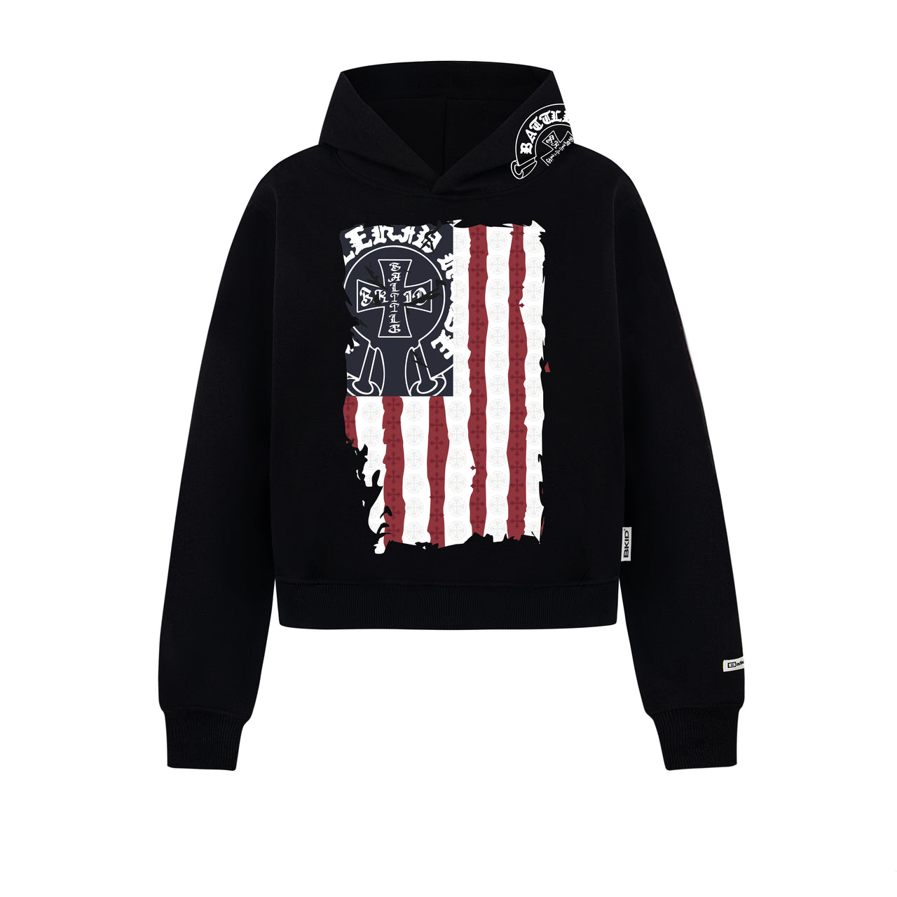 American Vintage Distressed Flag Hoodie