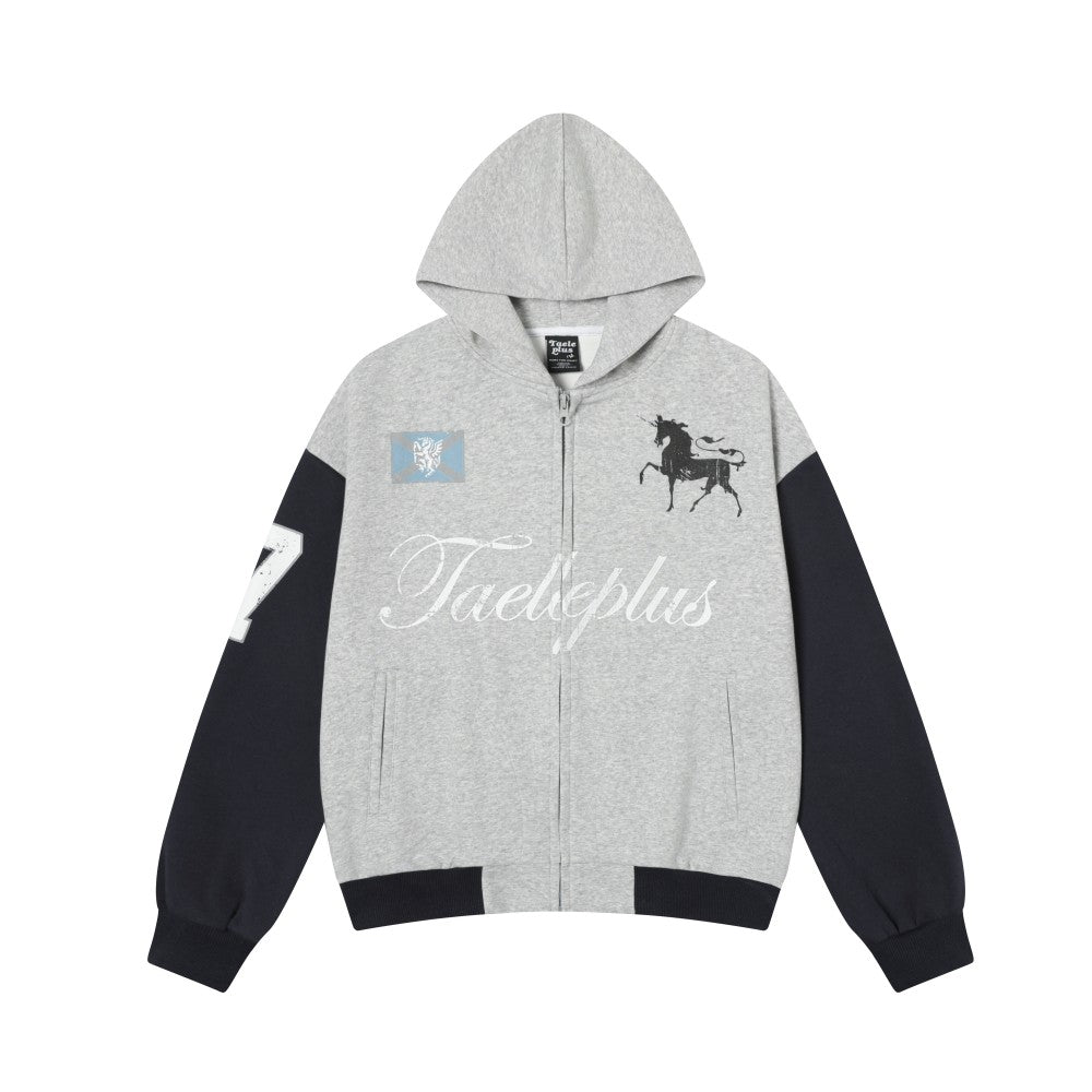 American Vintage War Horse Graphic Cardigan Hoodie