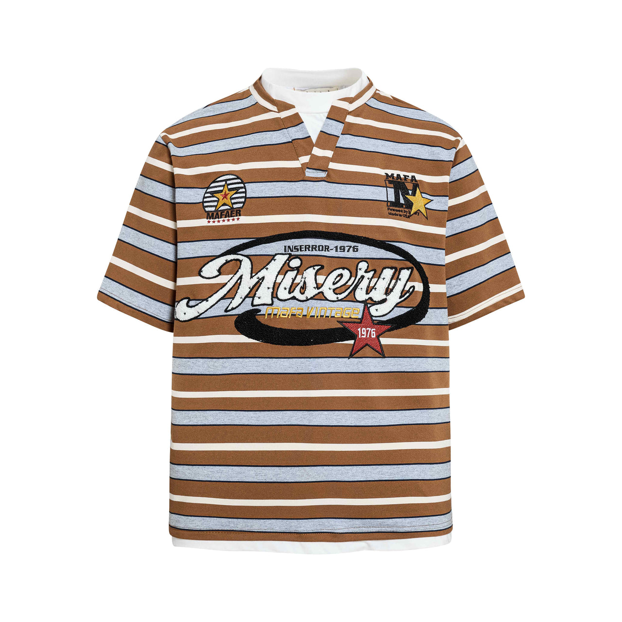 Omirad Vintage Striped Varsity Tee