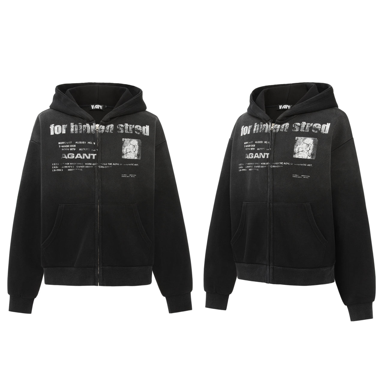 Vintage American Distressed Letter Print Hoodie