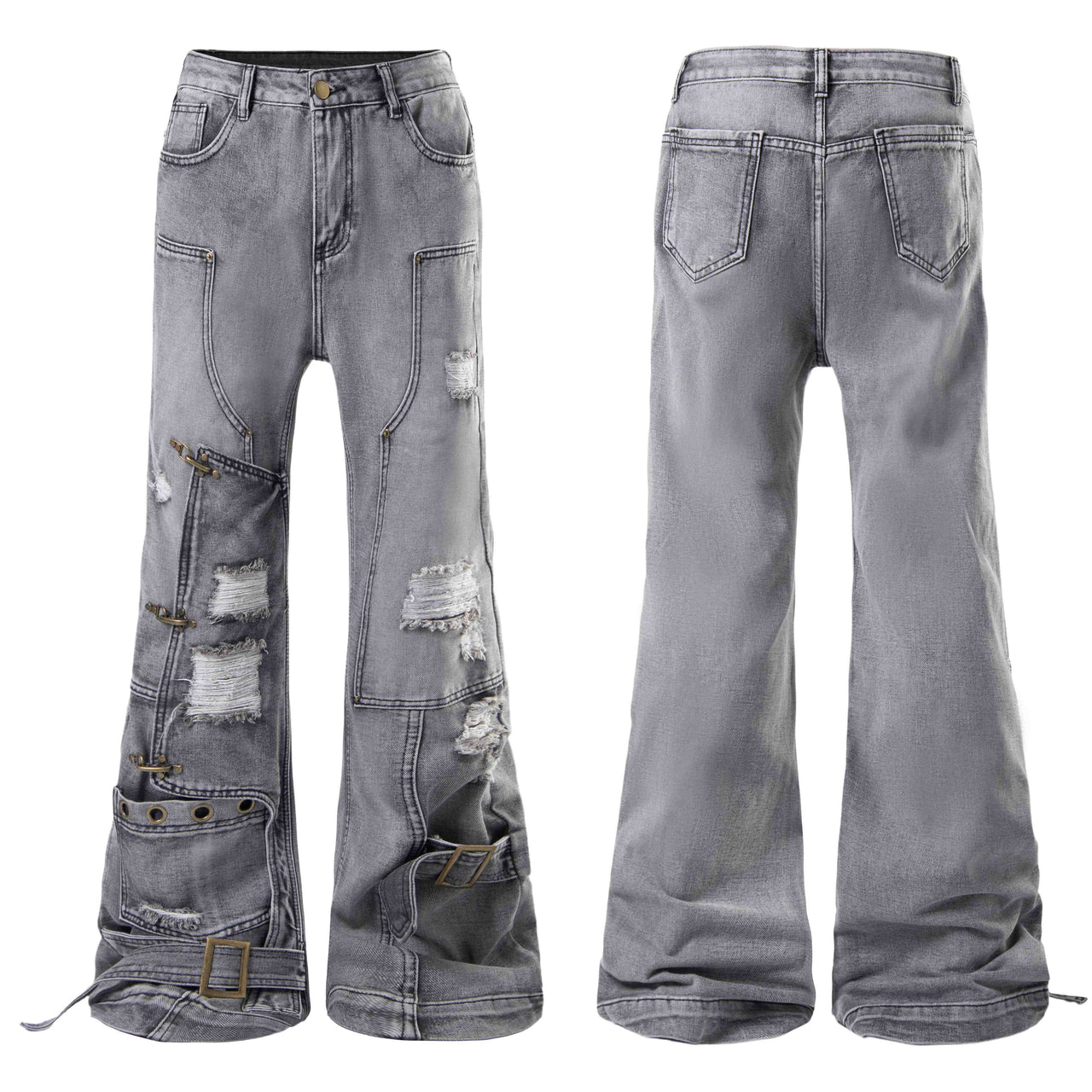 Omirad Distressed Flare Jeans
