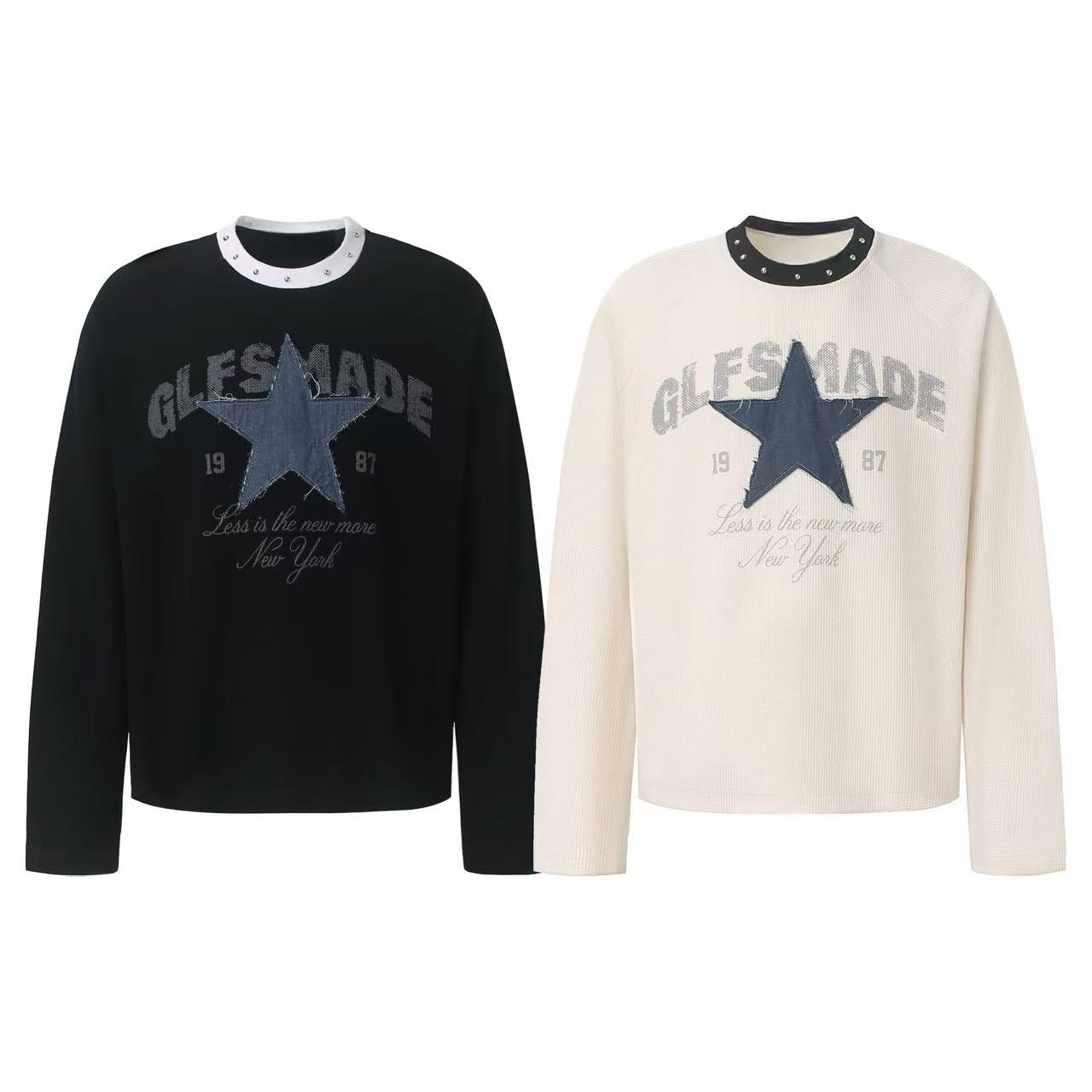 Omirad Studded Star Patch Long Sleeve Tee