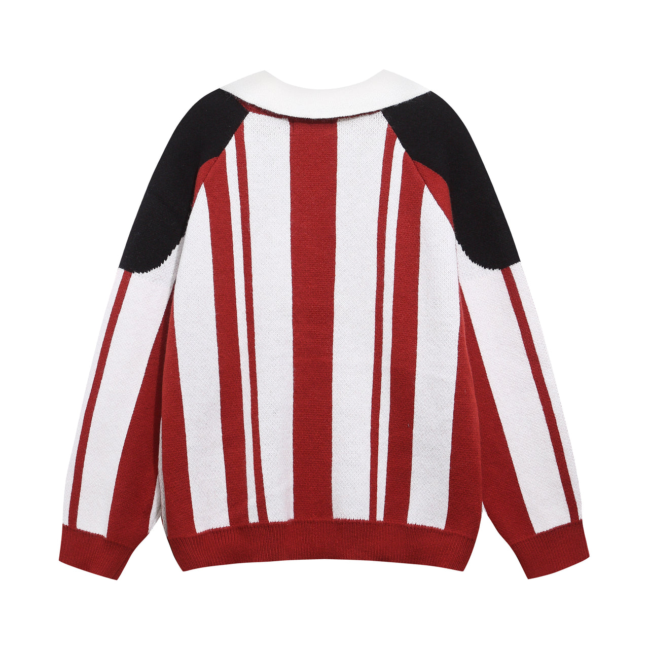 Omirad Retro Varsity Stripe Knit Sweater