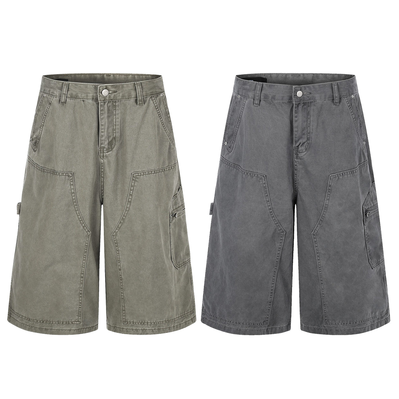 Omirad Vintage Utility Denim Shorts