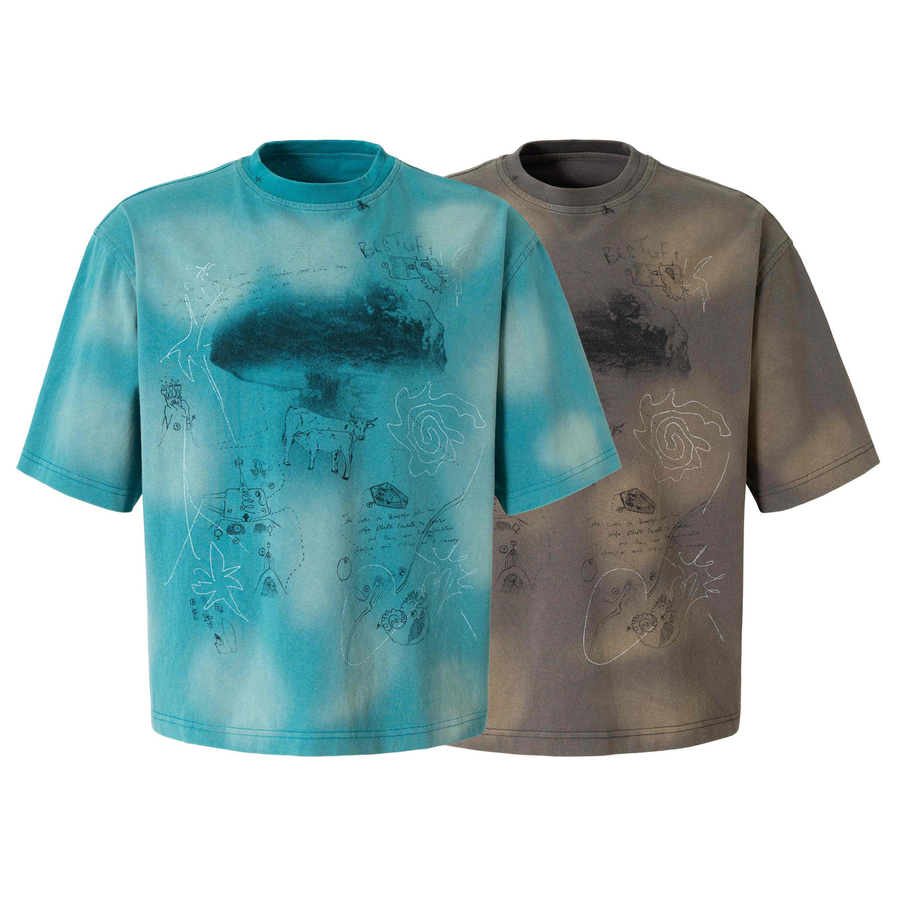 Omirad “Abstract Sketch Washed Tee”
