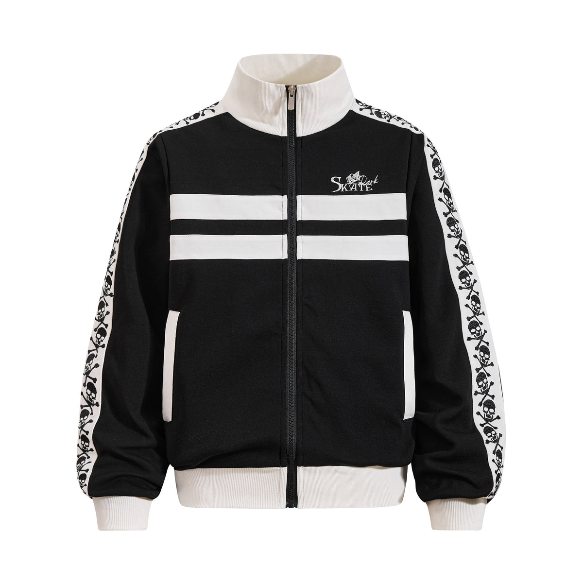 Omirad Skull Tape Stripe Zip-Up Track Jacket