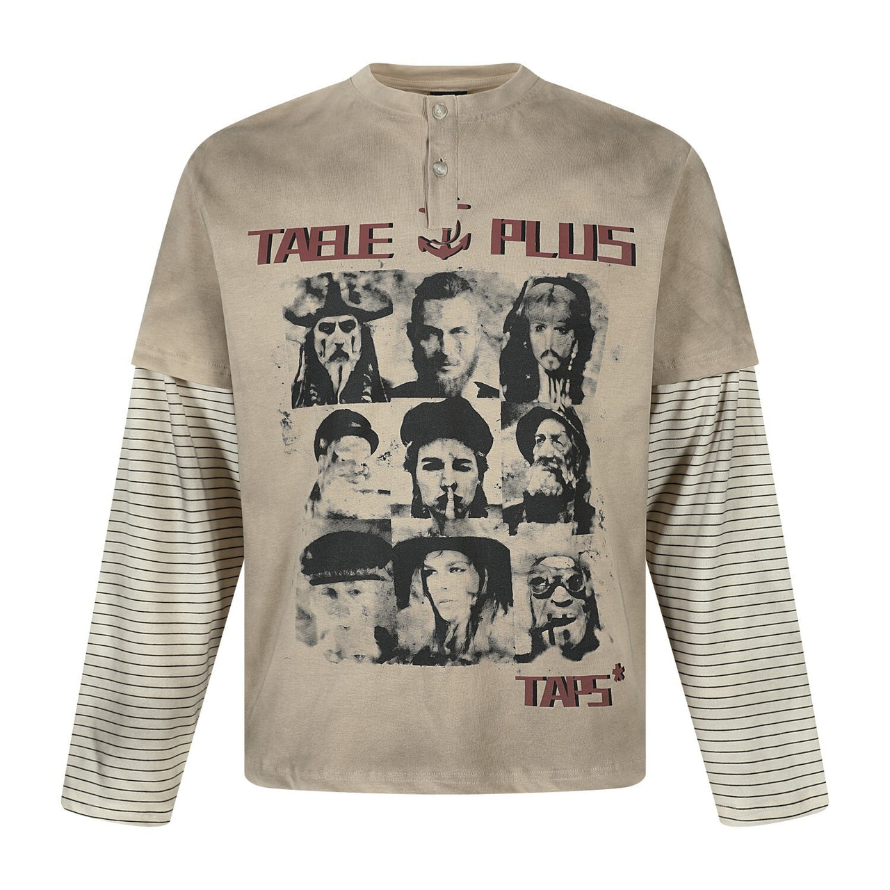 Omirad Layered Graphic Long-Sleeve T-Shirt