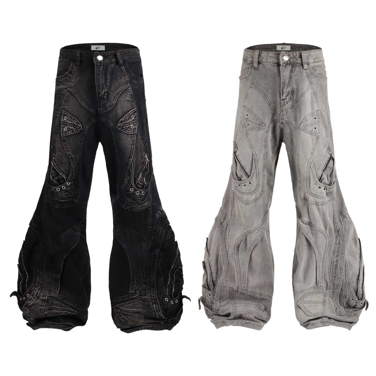 Omirad Deconstructed Barrel Jeans