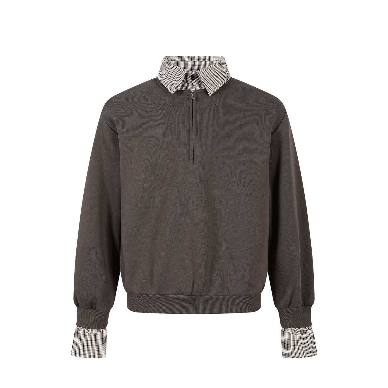 Omirad Layered Collar Half-Zip Pullover