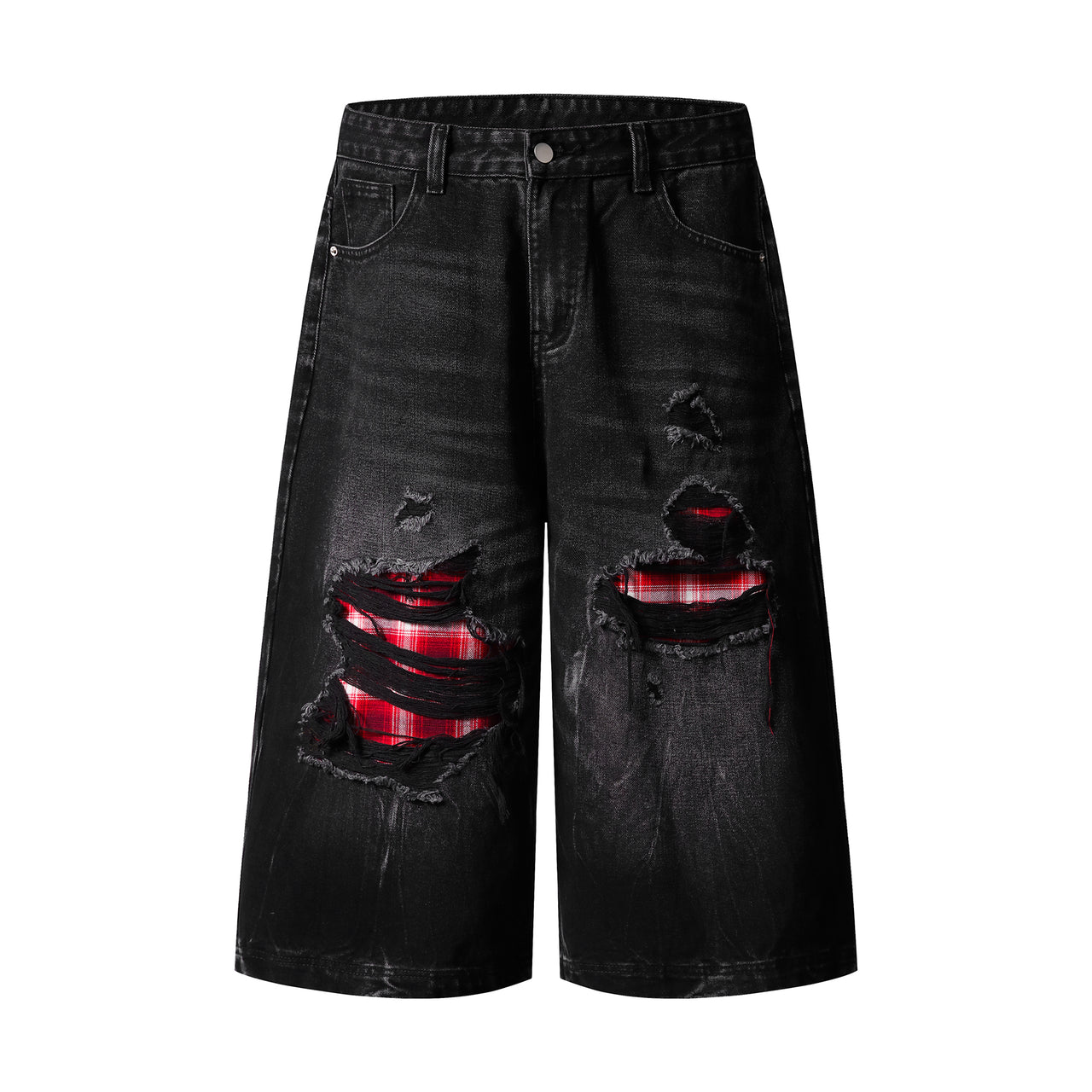 American Vintage Distressed Patchwork Jorts