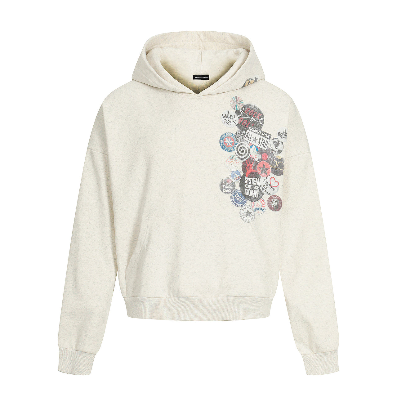 Vintage Distressed Printed Hoodie