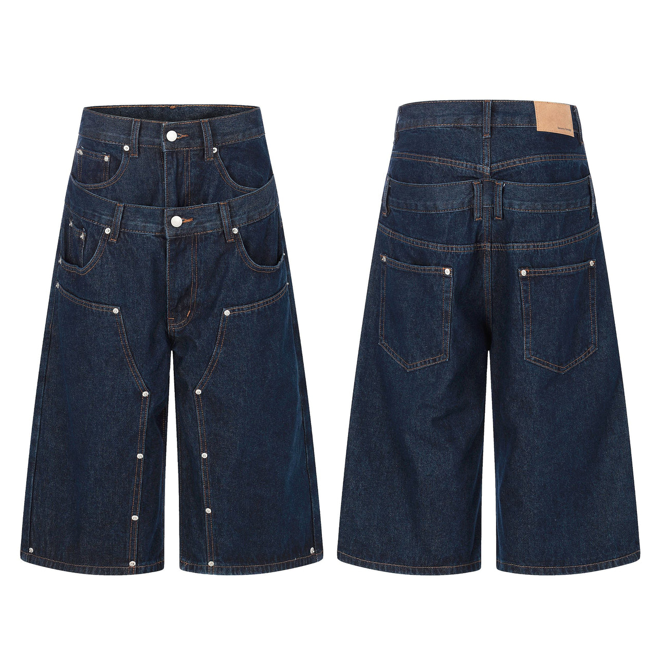 Omirad “Layered Panel Denim Shorts”