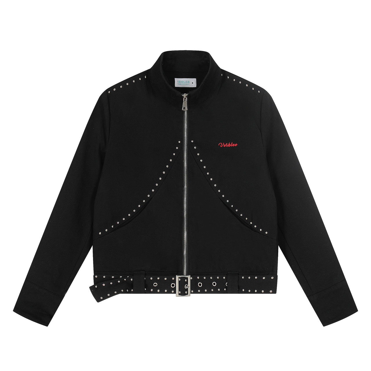 Streetwear Rivet-Embellished Jacket