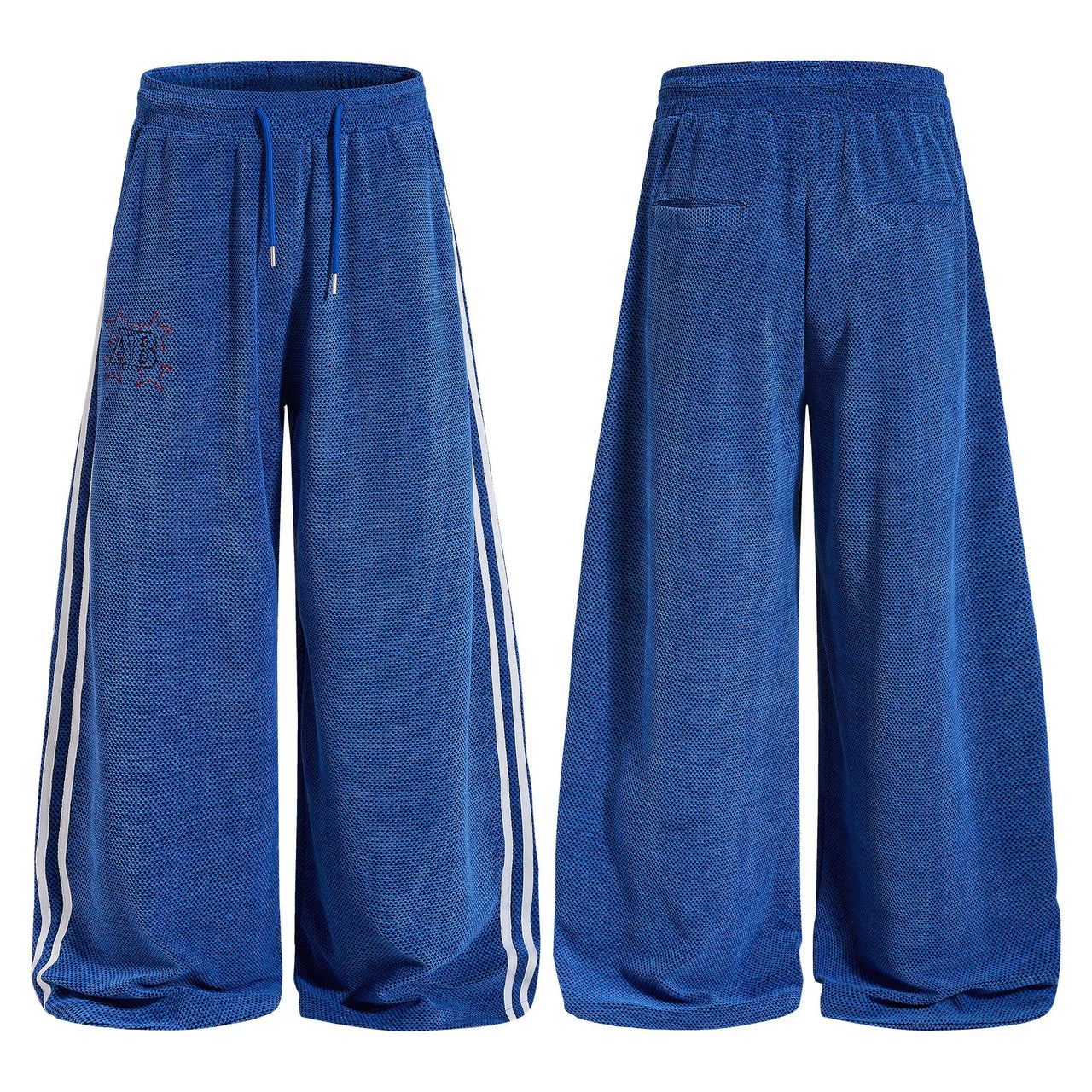 Omirad Mesh Stripe Wide-Leg Track Pants