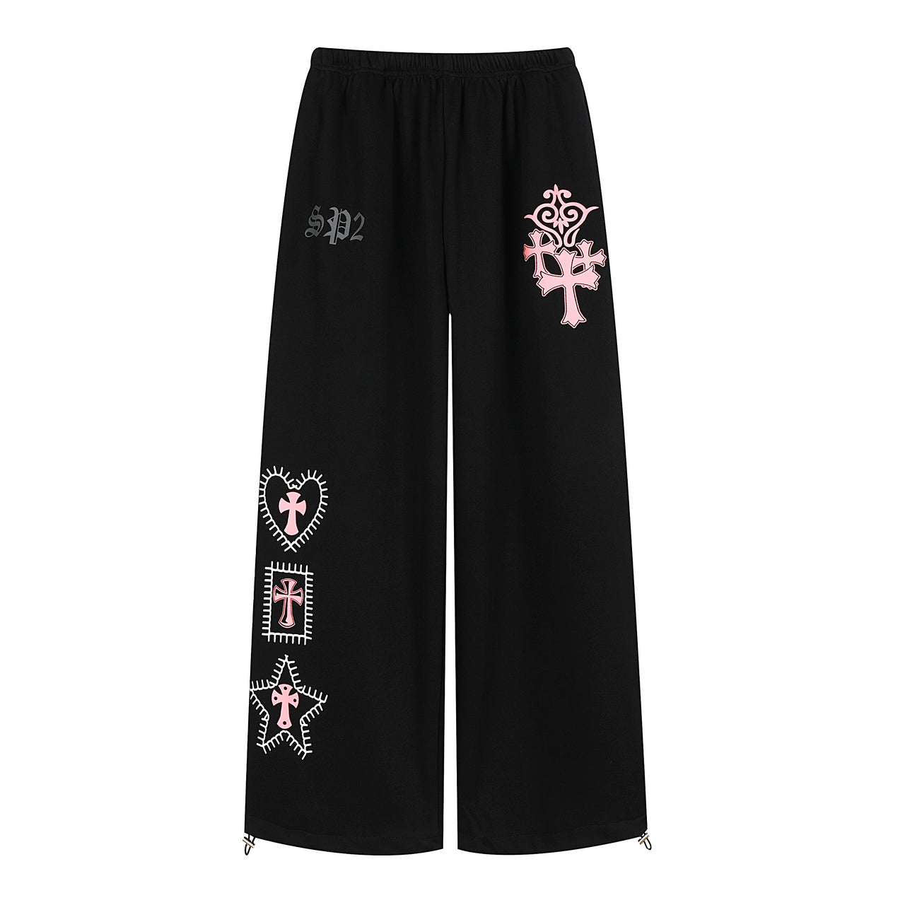 Omirad Gothic Cross Graphic Sweatpants
