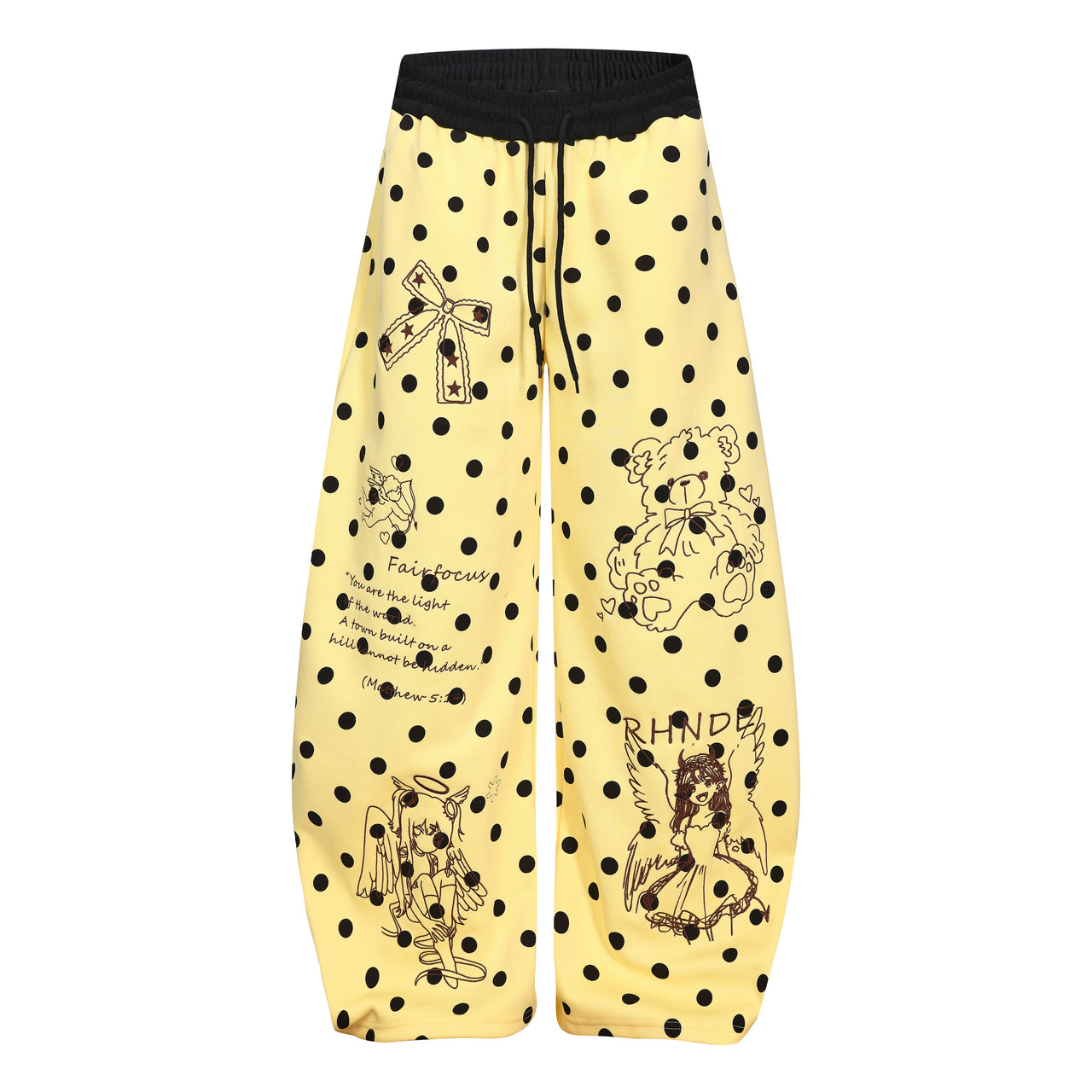Omirad Graphic Polka Dot Wide-Leg Pants
