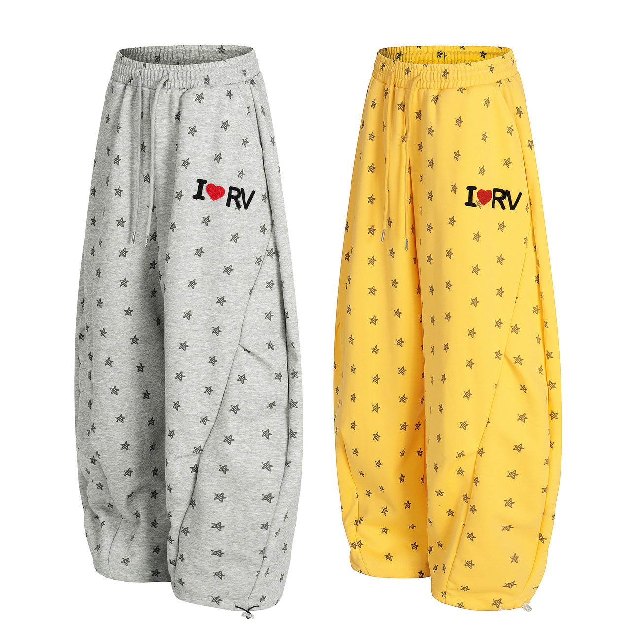 Streetwear Star-Patterned Relaxed Pants