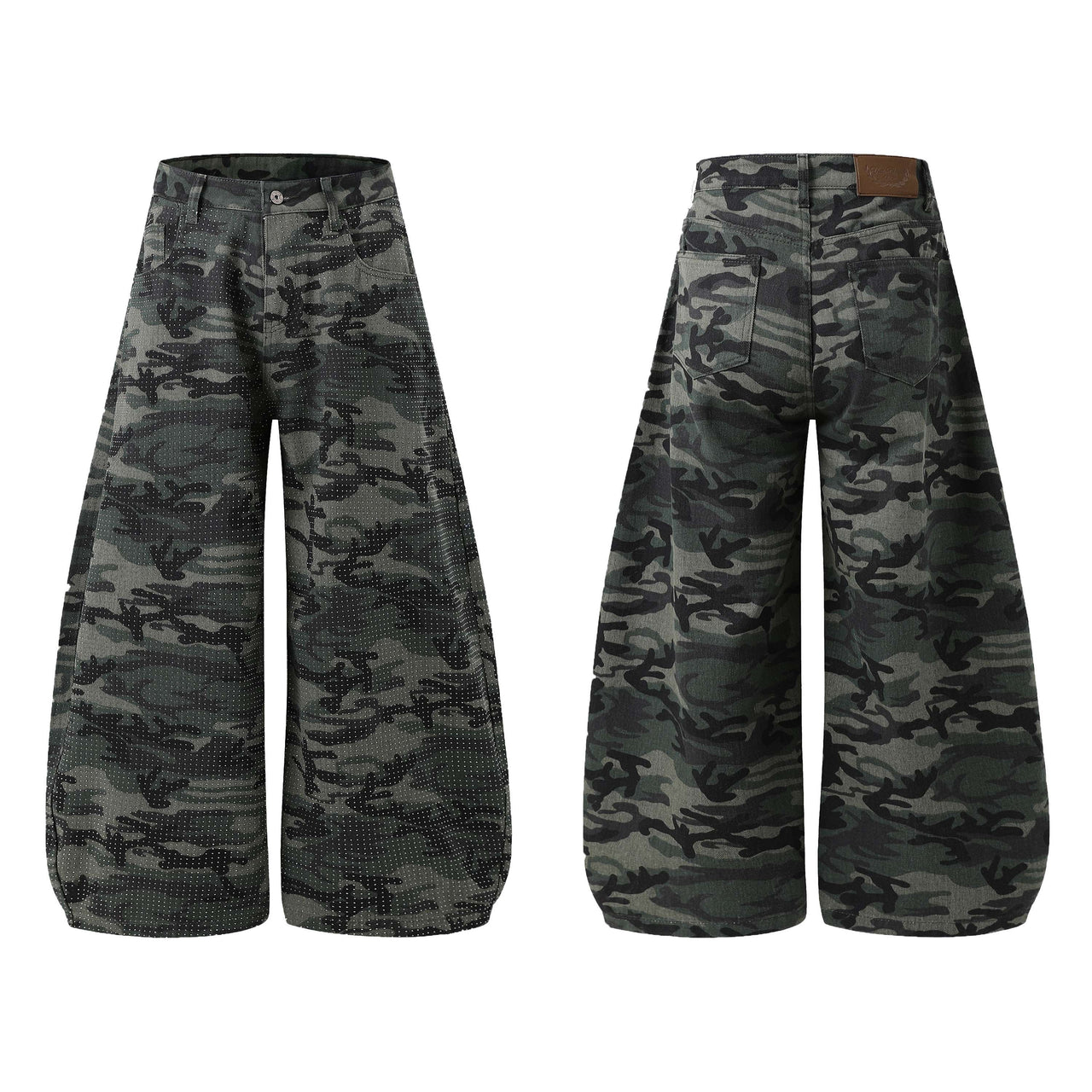 Omirad Camouflage Wide-Leg Jeans