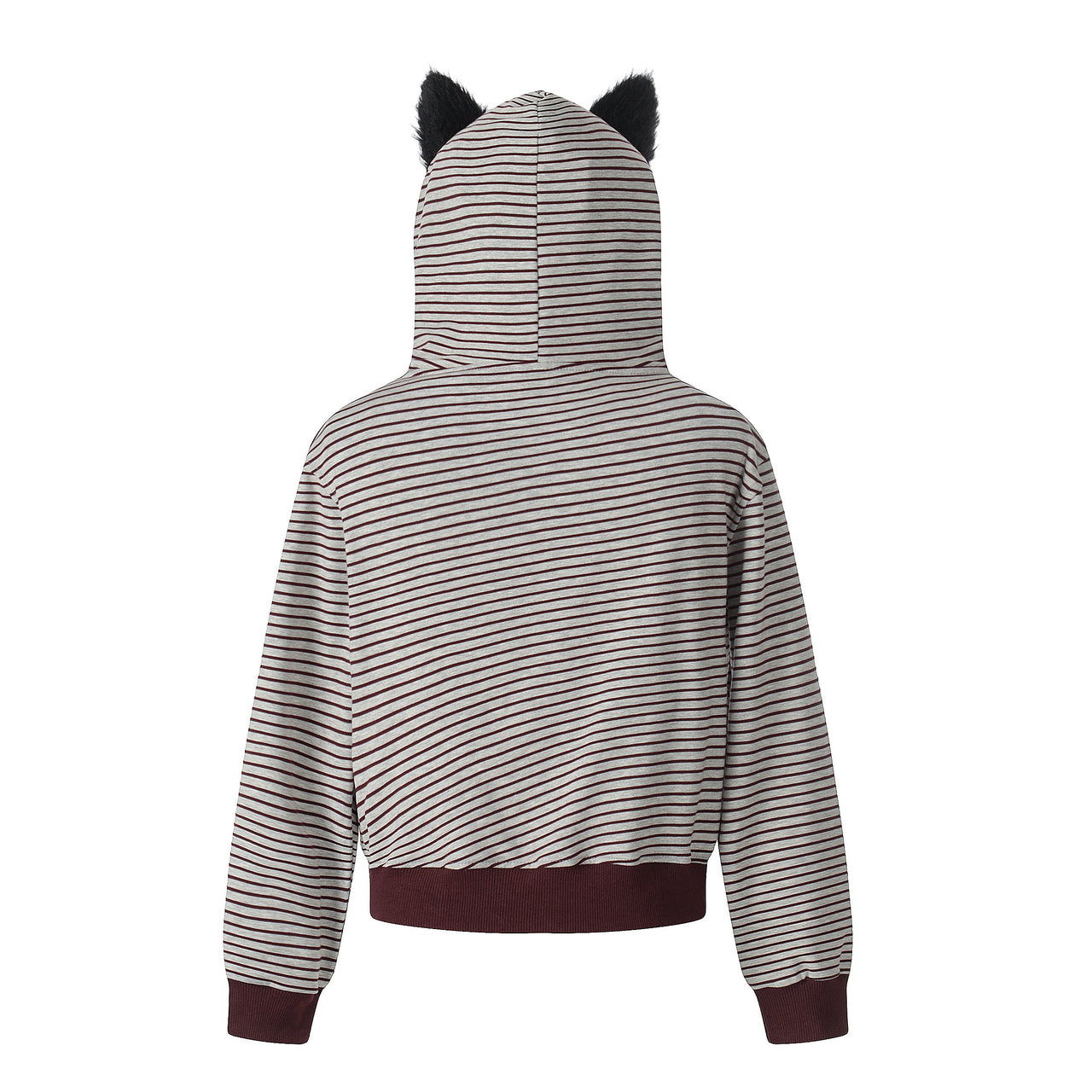 Omirad Cat-Ear Graphic Zip-Up Hoodie