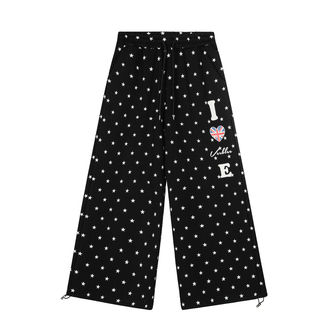 Vintage Star Print Casual Pants