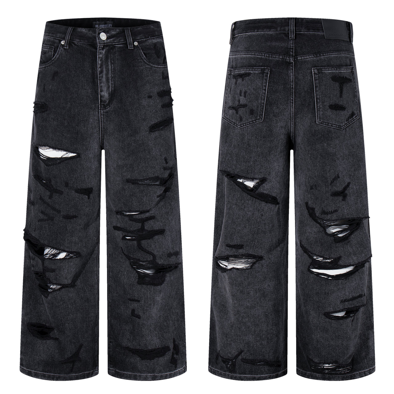 American Street Style Distressed Wash Jeans