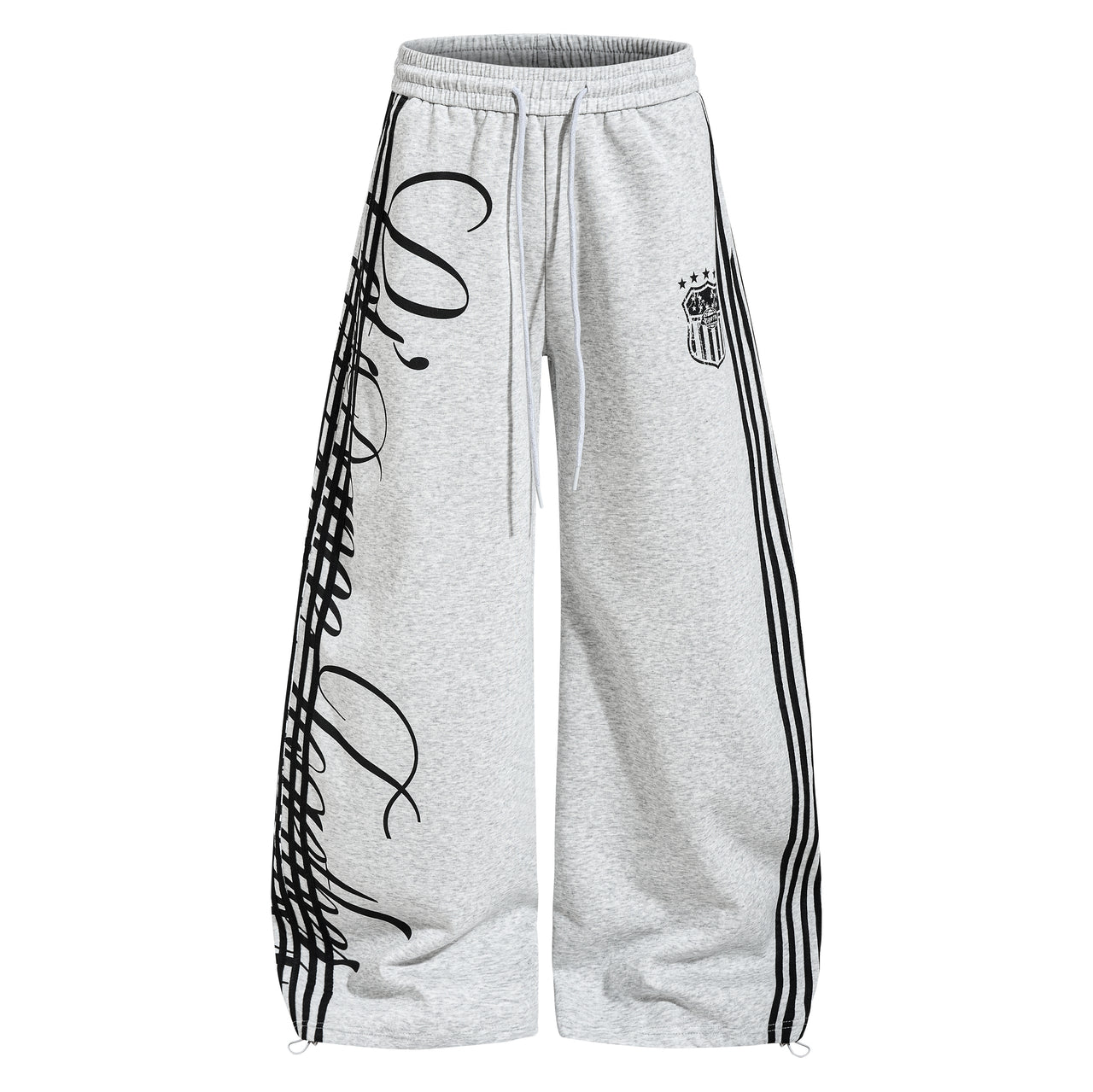 Omirad Script Stripe Wide-Leg Sweatpants