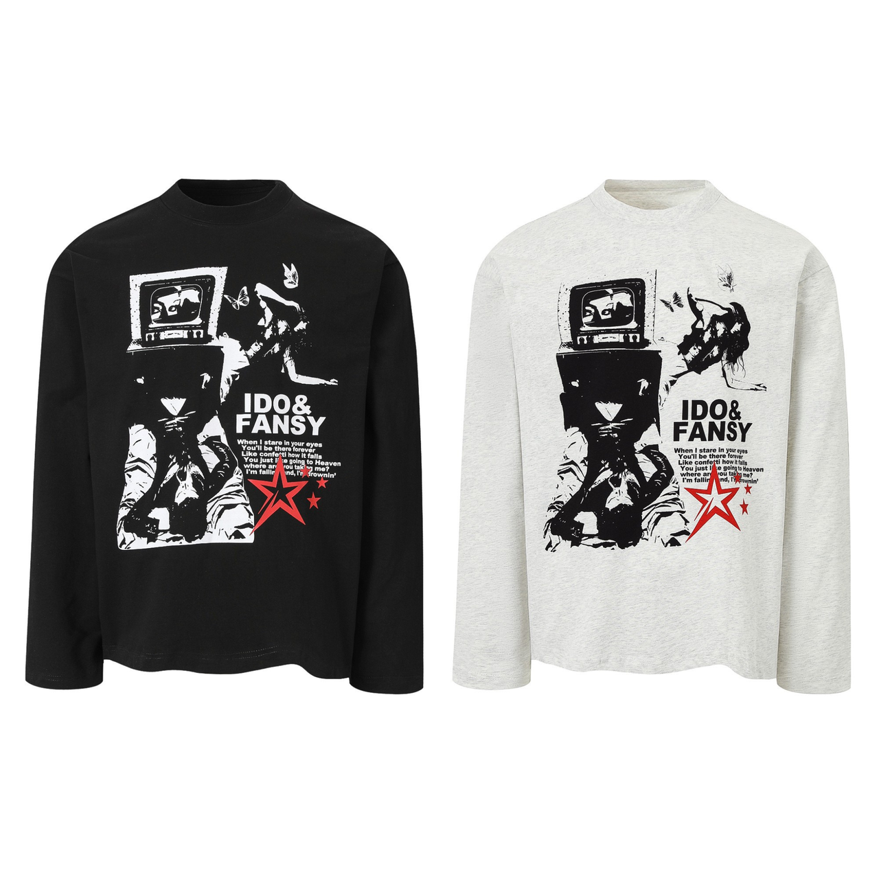 Omirad Graphic Collage Long-Sleeve Tee