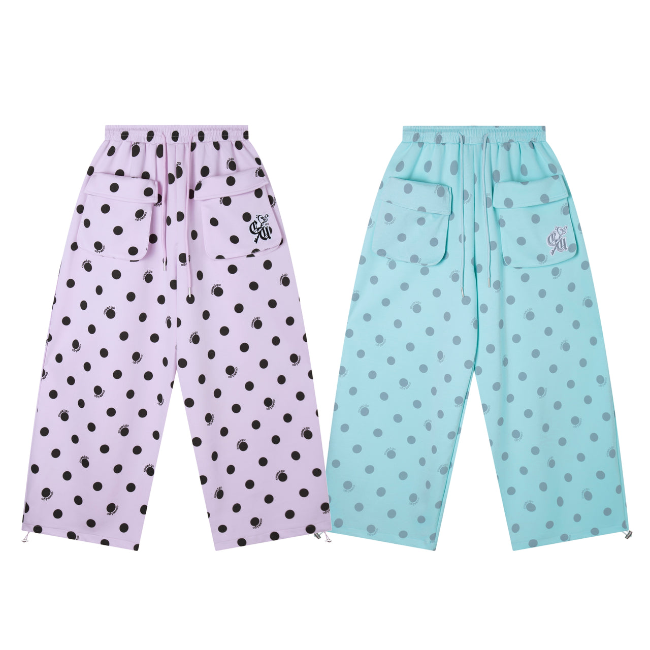 Omirad “Polka Cargo” Wide-Leg Pants