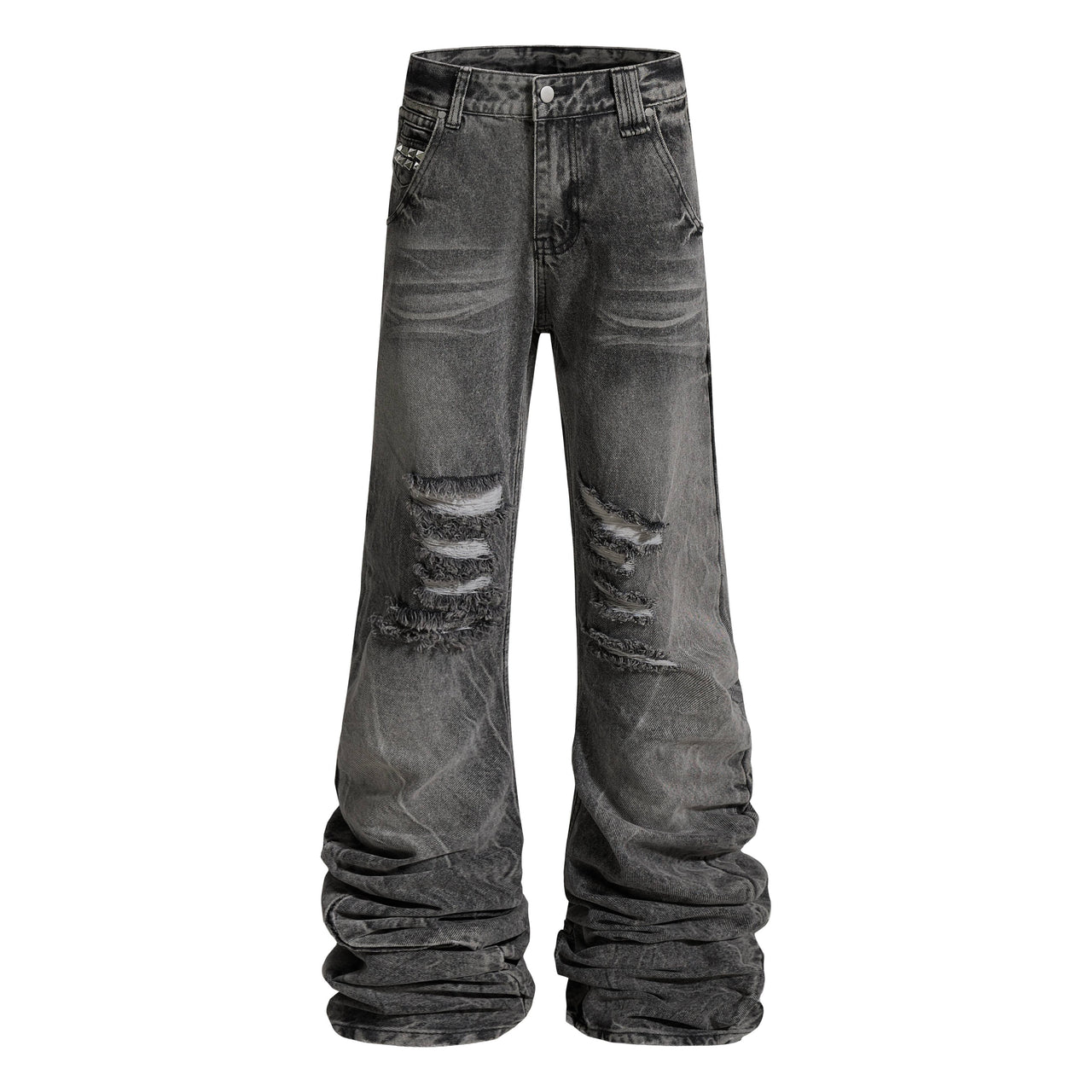 Omirad Distressed Studded Denim Pants