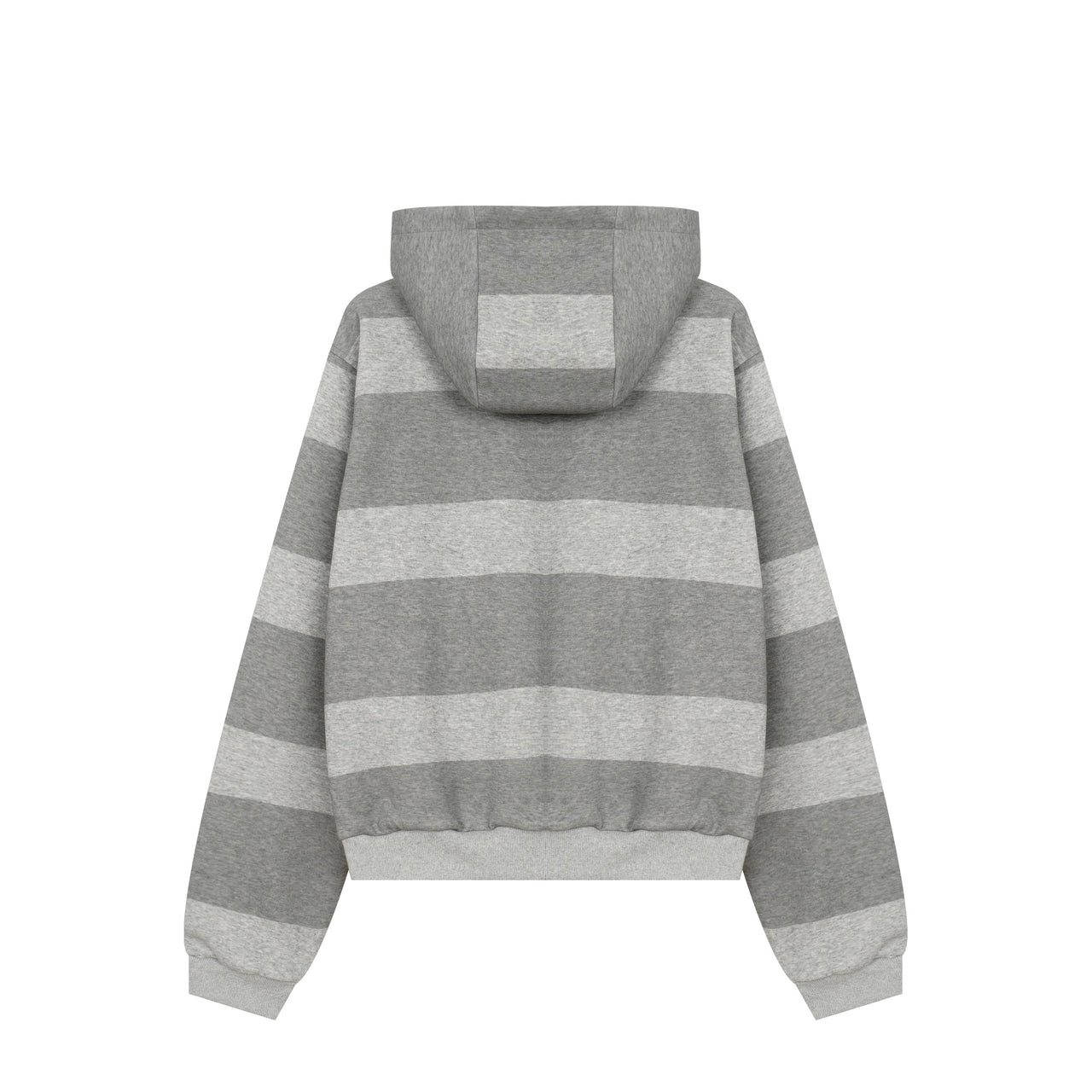 Omirad Striped Portrait Zip-Up Hoodie