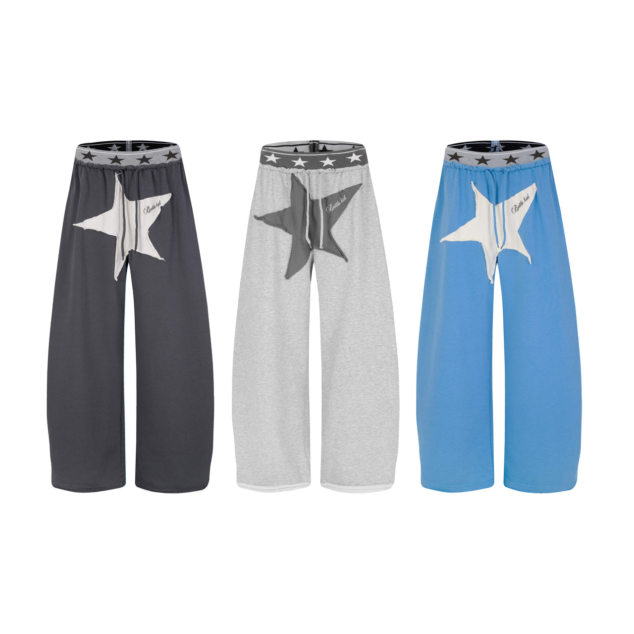 Omirad Star Patch Wide-Leg Sweatpants