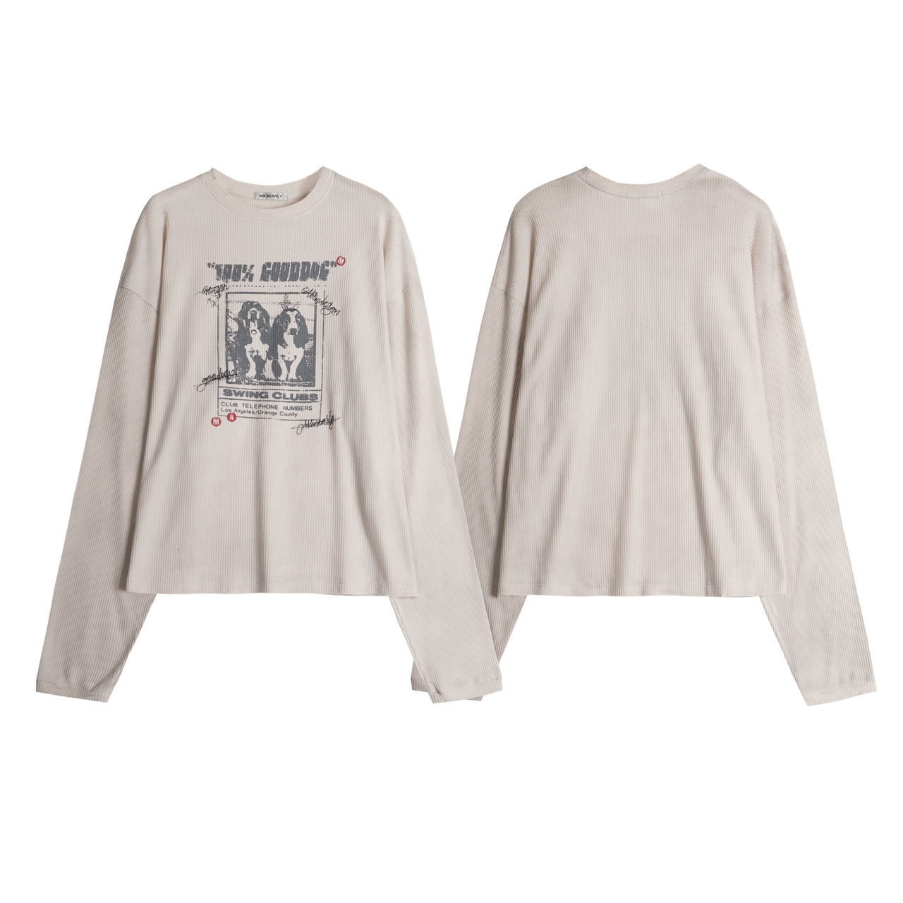 American Vintage Distressed Digital Print Sweatshirt