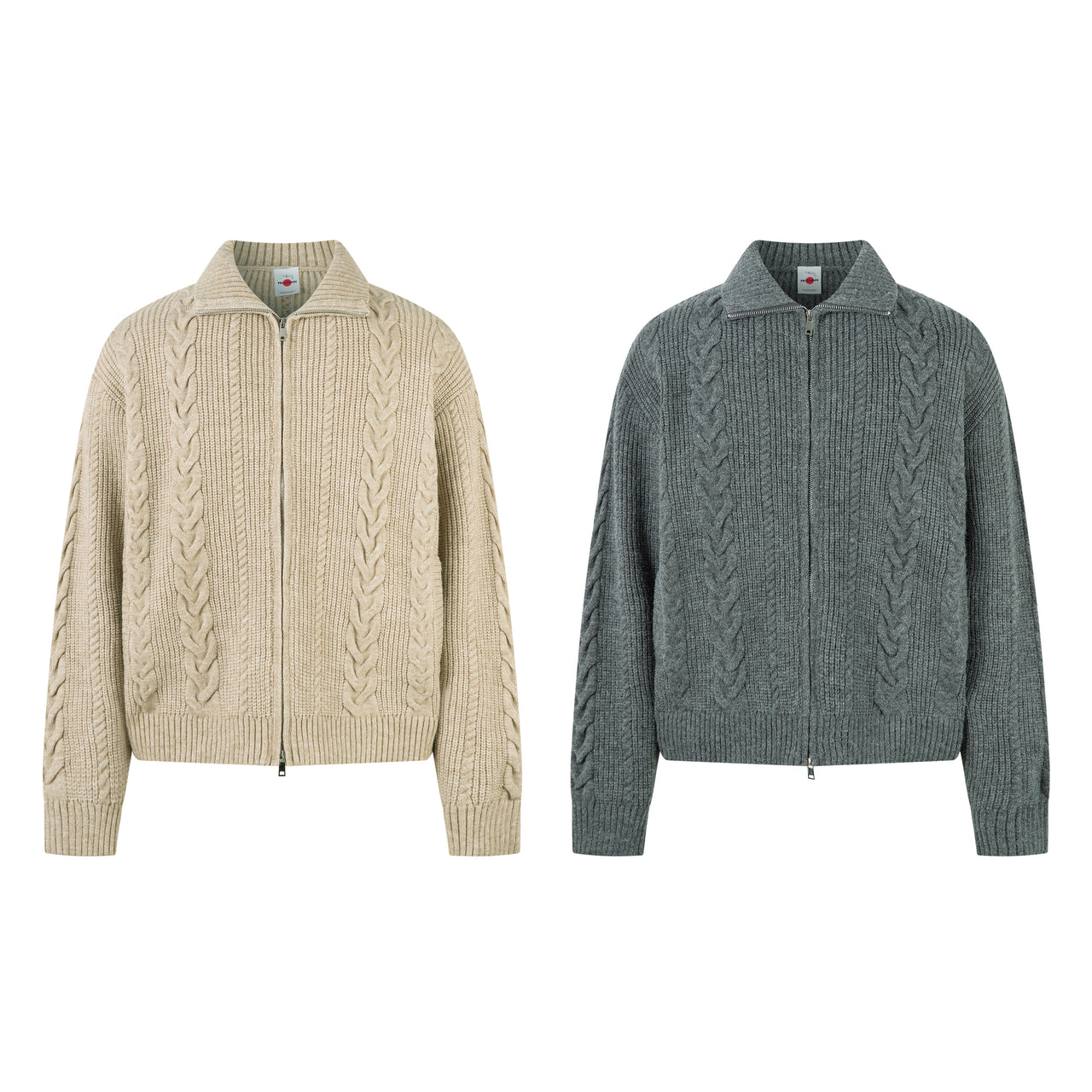 Vintage American Simple Cable Knit Sweater