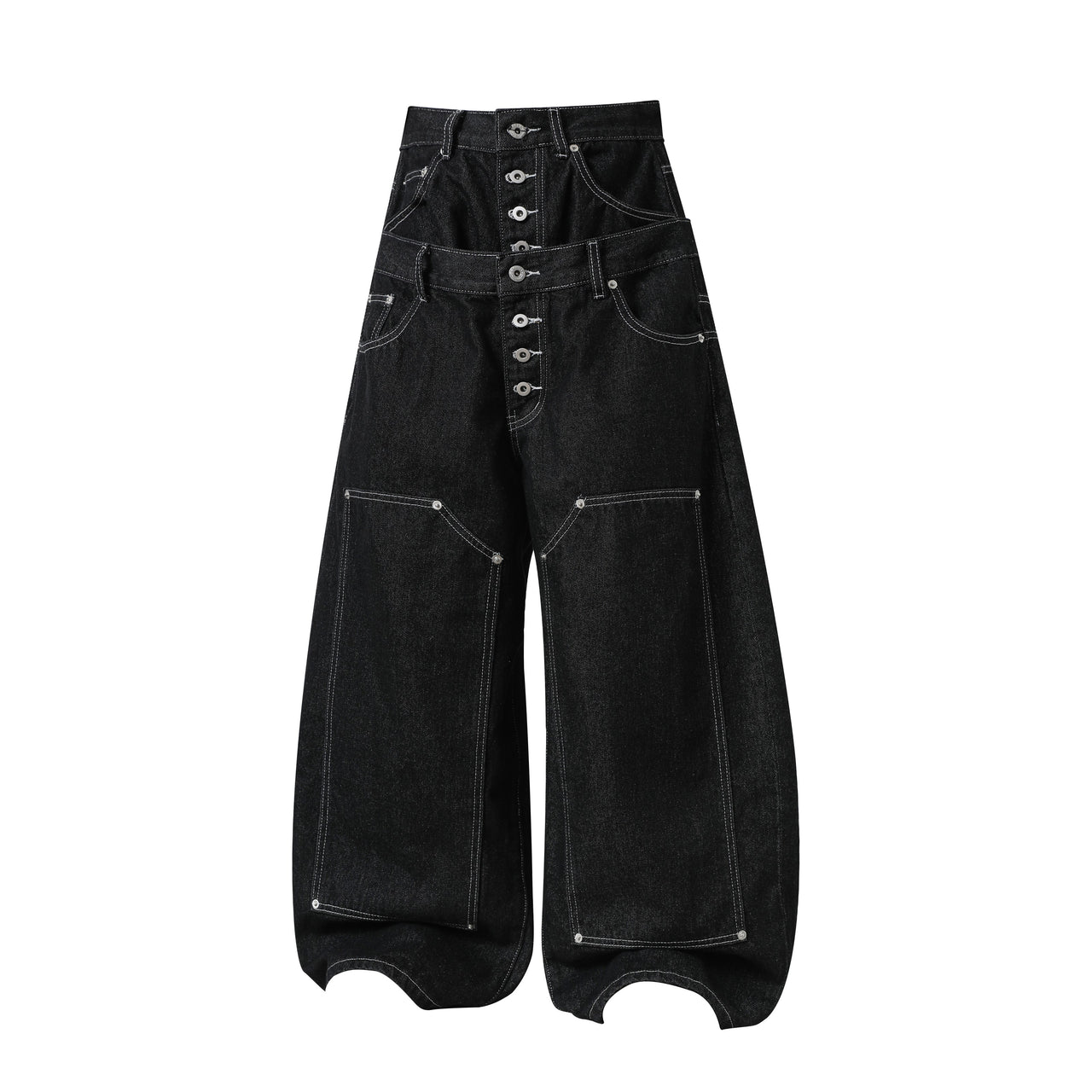 Omirad Double-Waist Utility Denim Pants