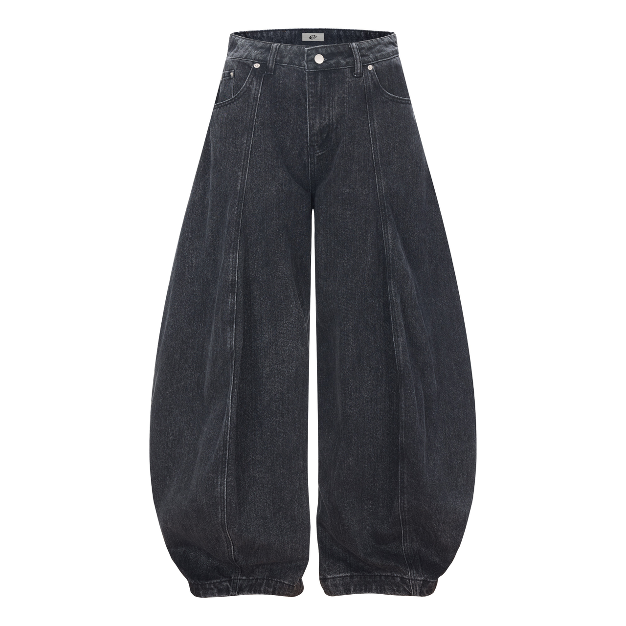 Omirad Curved-Cut Barrel Denim Pants