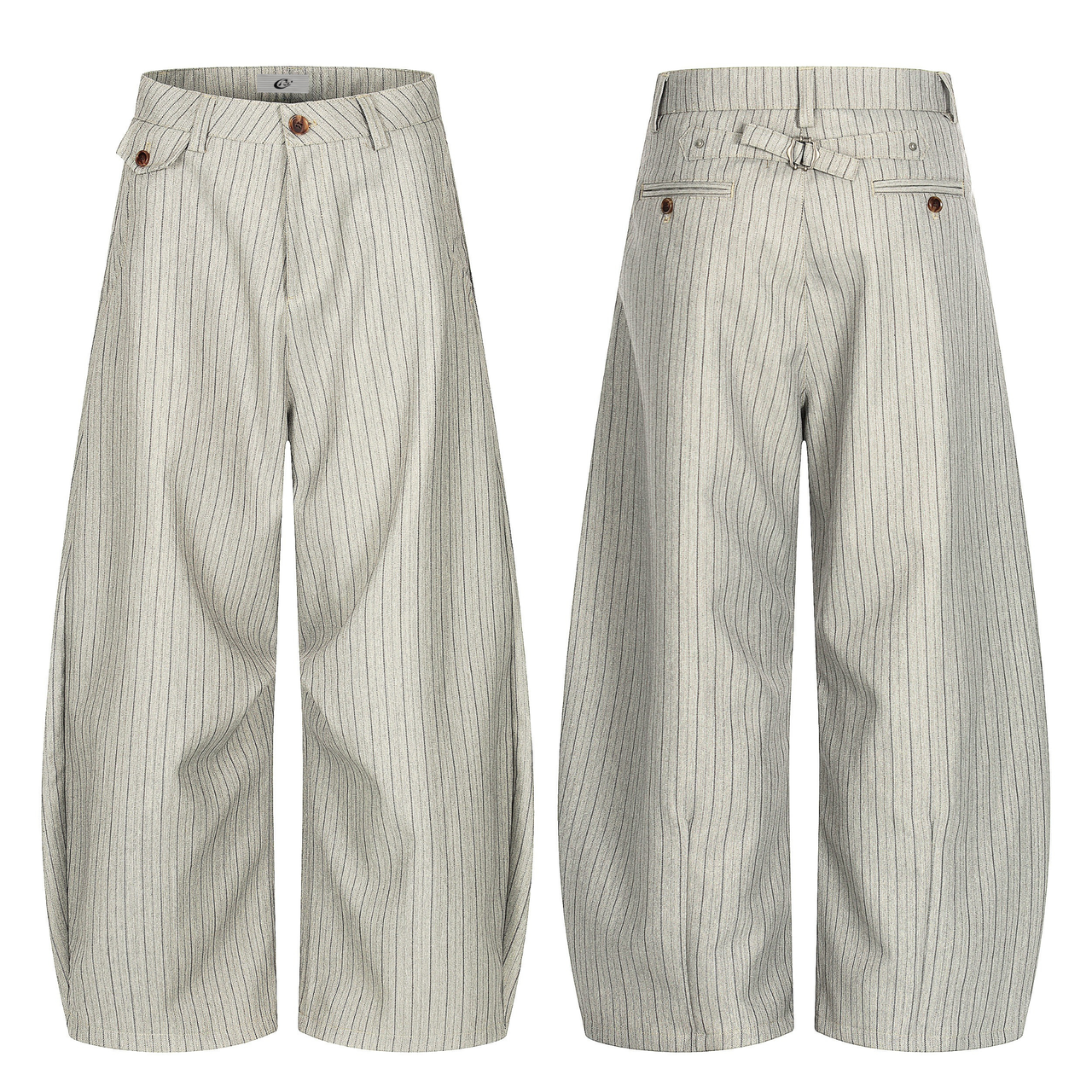 Omirad Vintage Stripe Barrel Trousers
