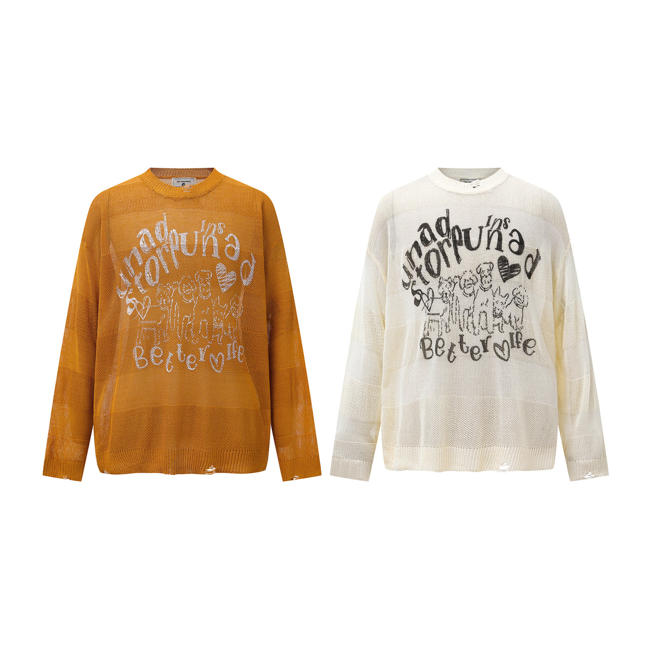 American Streetwear Hollow Knit Sweater