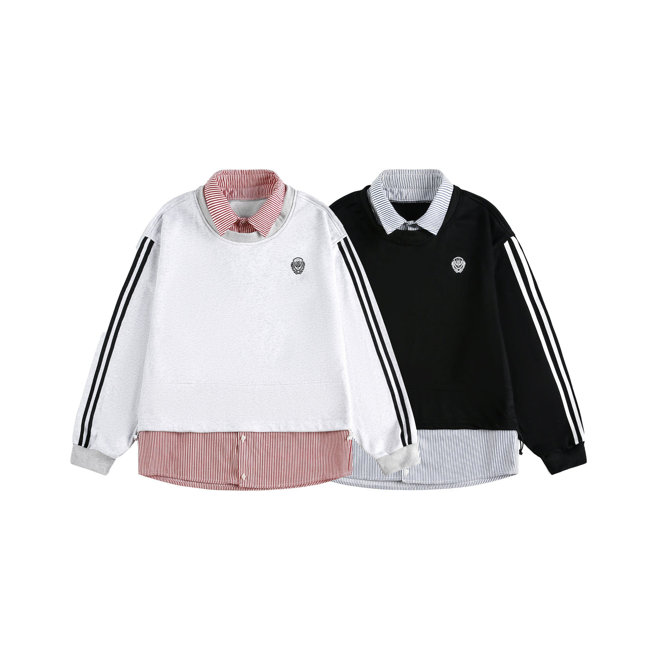 American Streetwear Fake Two-Piece Sweatshirt