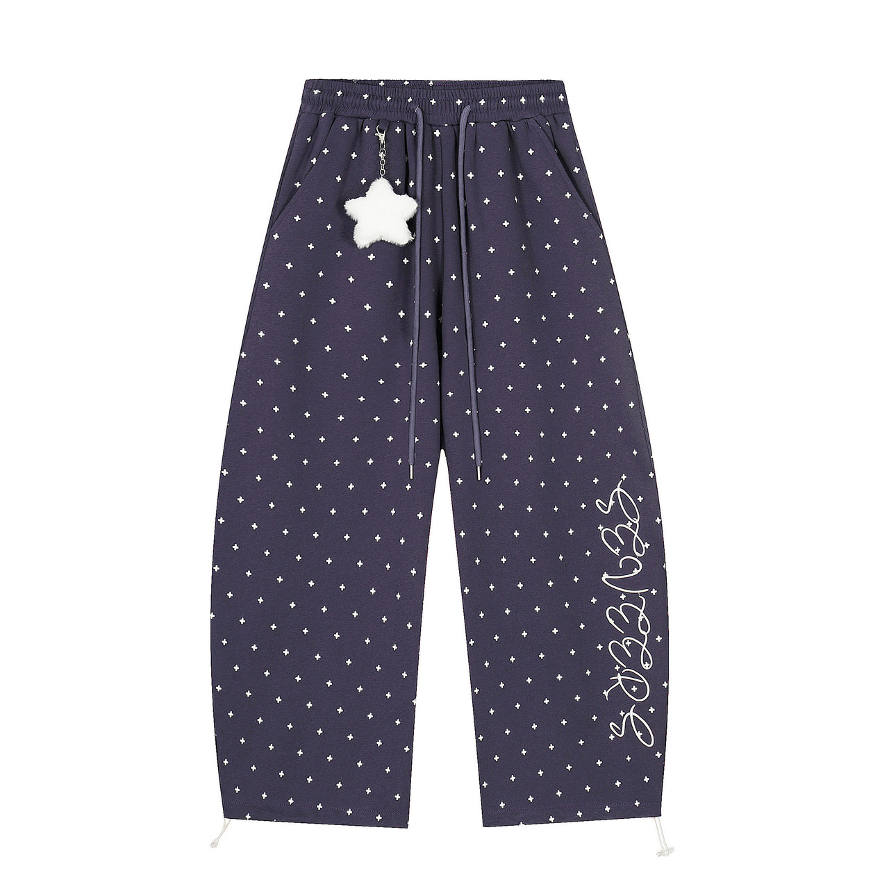 Omirad Star Pattern Wide-Leg Pants